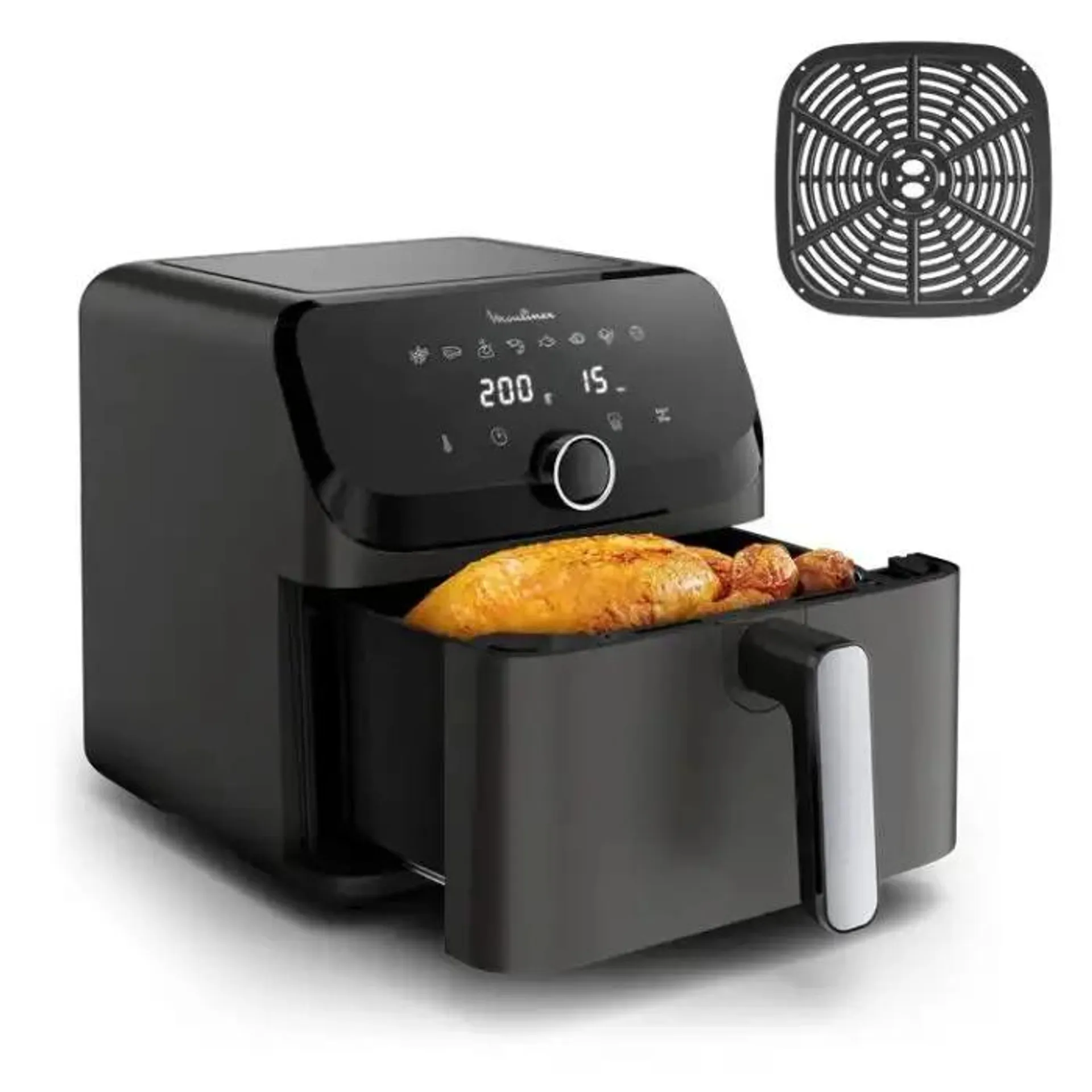 Moulinex easy fry mega friggitrice ad aria coal grey 7.5l ez855hf0