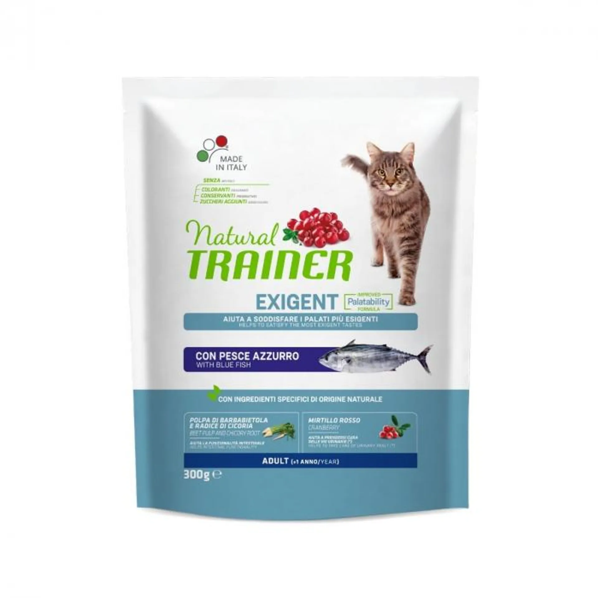 Natural Trainer Exigent Adult bocconcini per gatti 300g