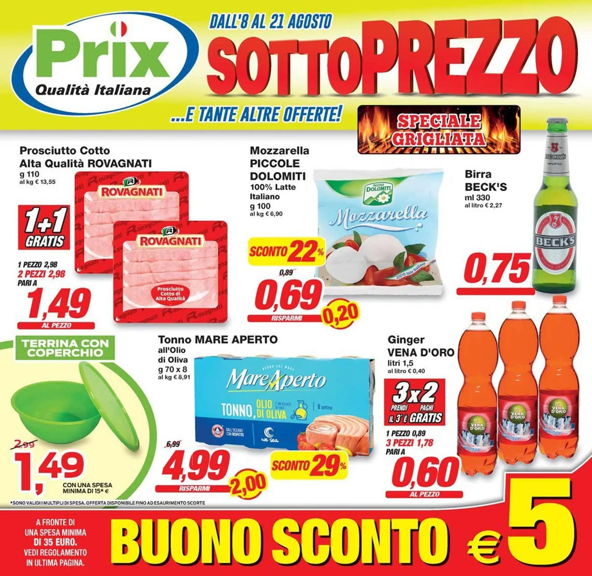 Volantino Prix Quality da 8 agosto a 21 agosto di 2025 - Pagina del volantino 1
