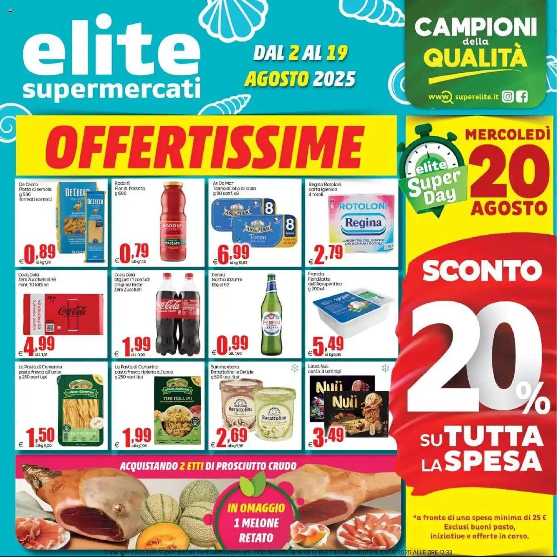 Volantino Elite da 2 agosto a 19 agosto di 2025 - Pagina del volantino 1