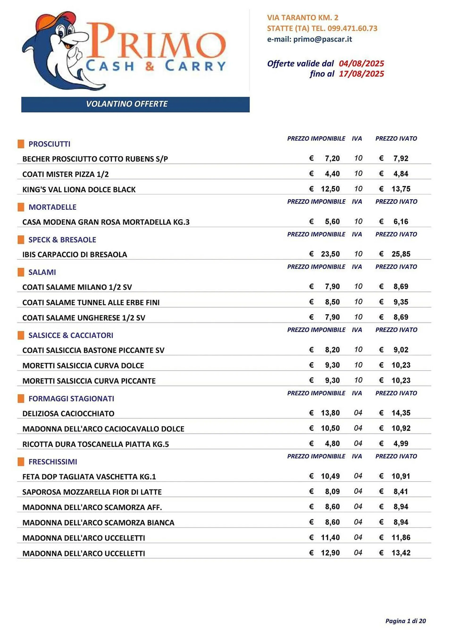 Volantino Gruppo Pascar da 4 agosto a 17 agosto di 2025 - Pagina del volantino 1