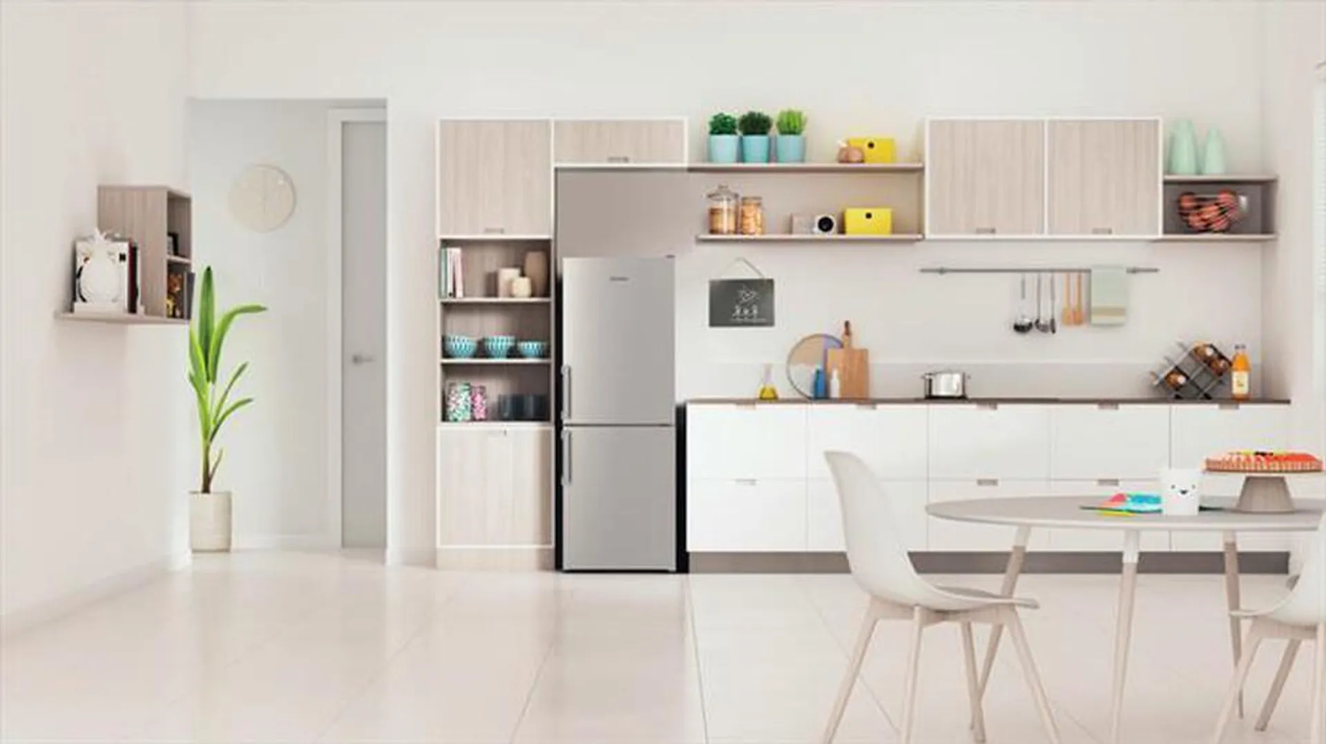 INDESIT - Frigorifero combinato IB55 532 X Classe E 229 lt-Stainless steel