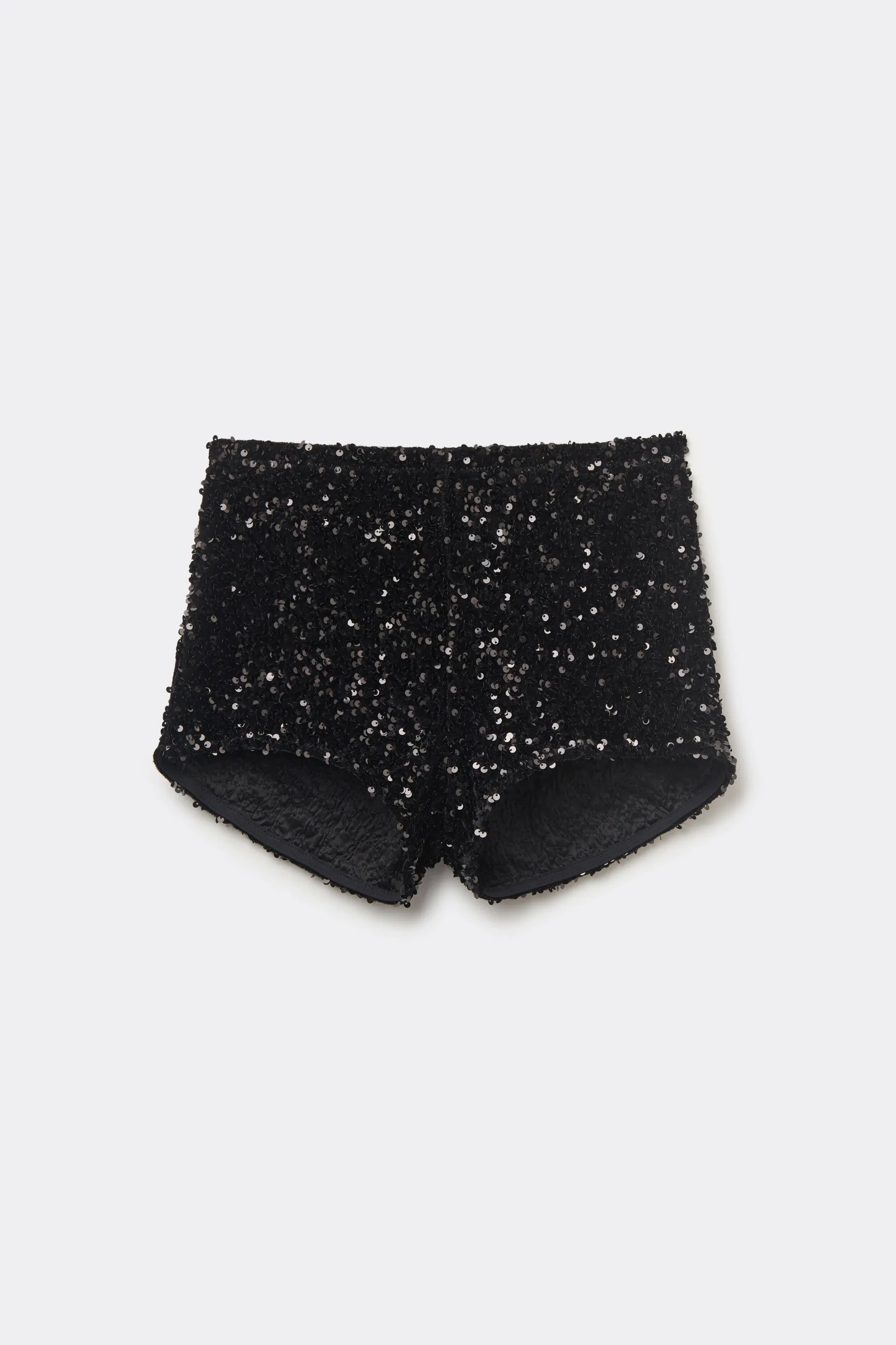 Pantaloncino Corto in Velluto con Paillettes