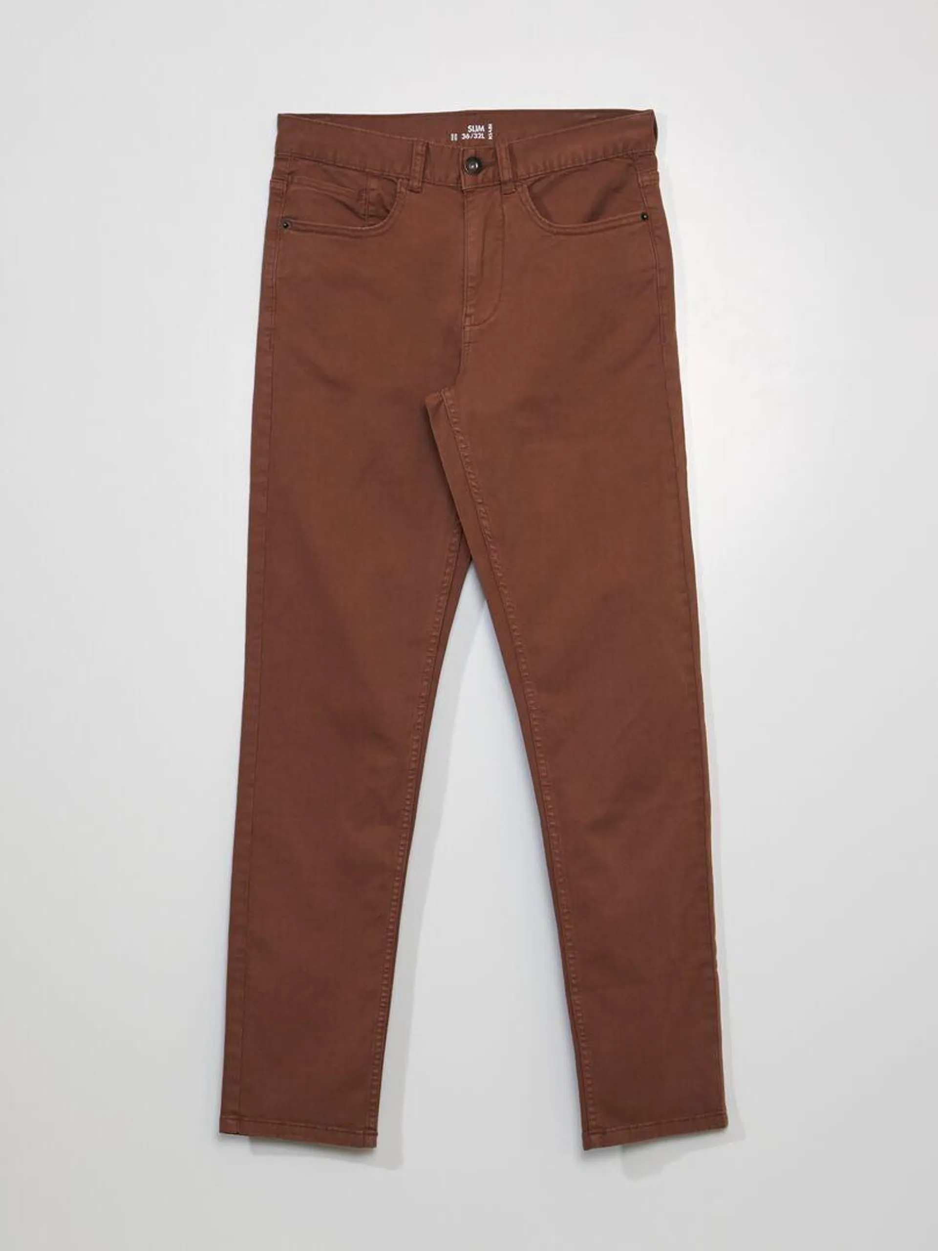 Jeans slim 5 tasche - L32 - MARRONE