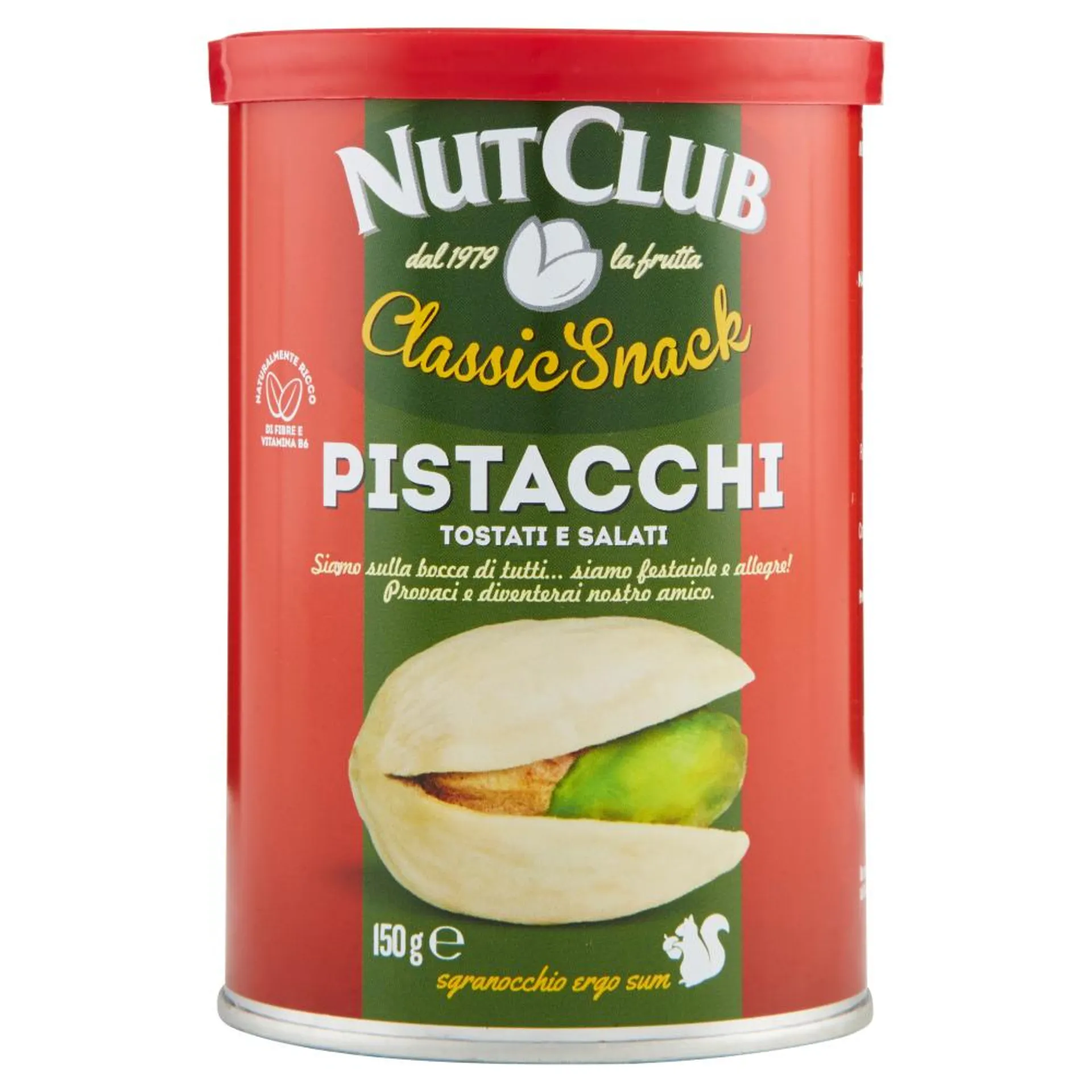 NutClub Classic Snack Pistacchi Tostati e Salati 150 g