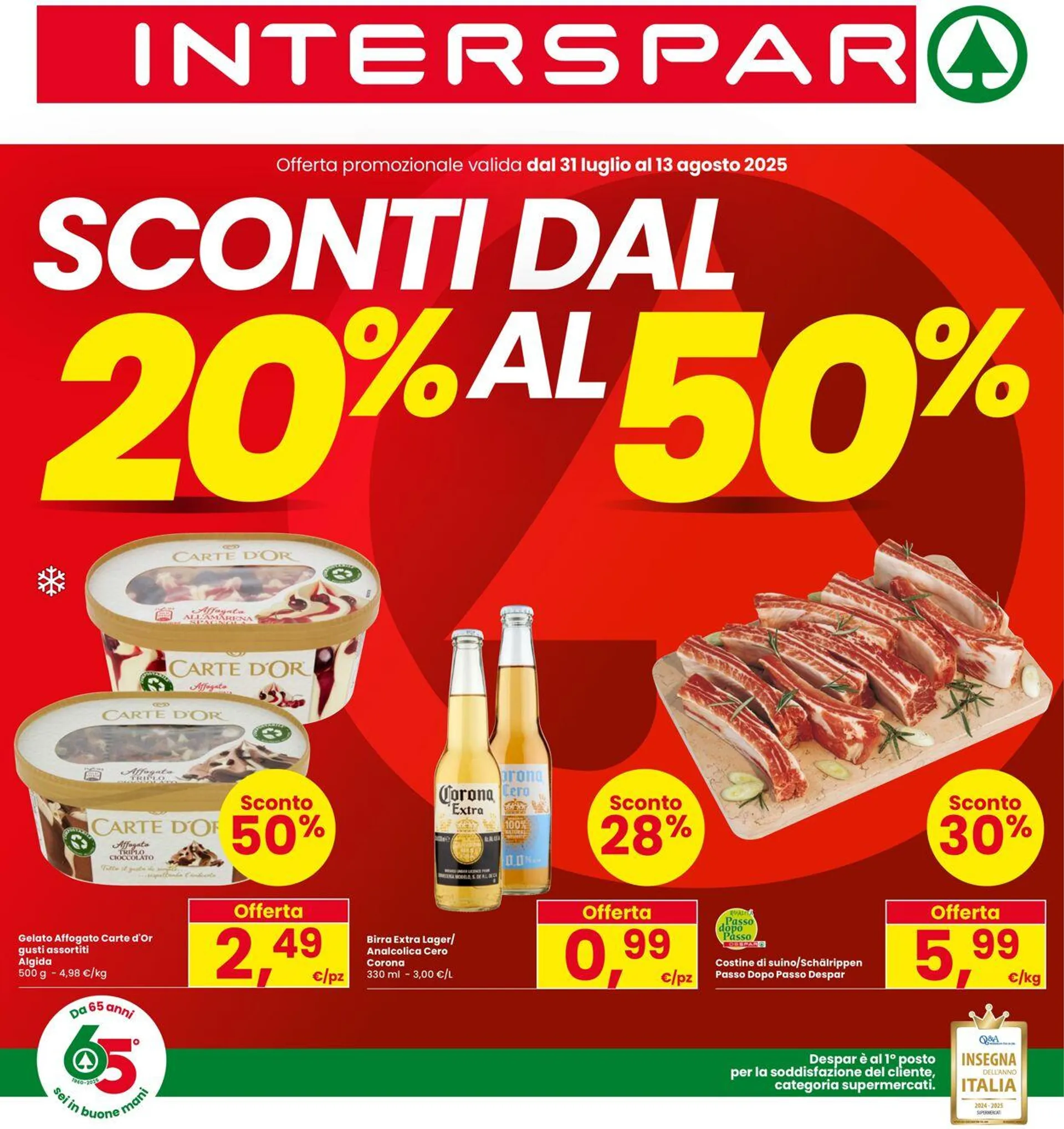 Interspar Volantino attuale da 31 luglio a 9 agosto di 2025 - Pagina del volantino 1