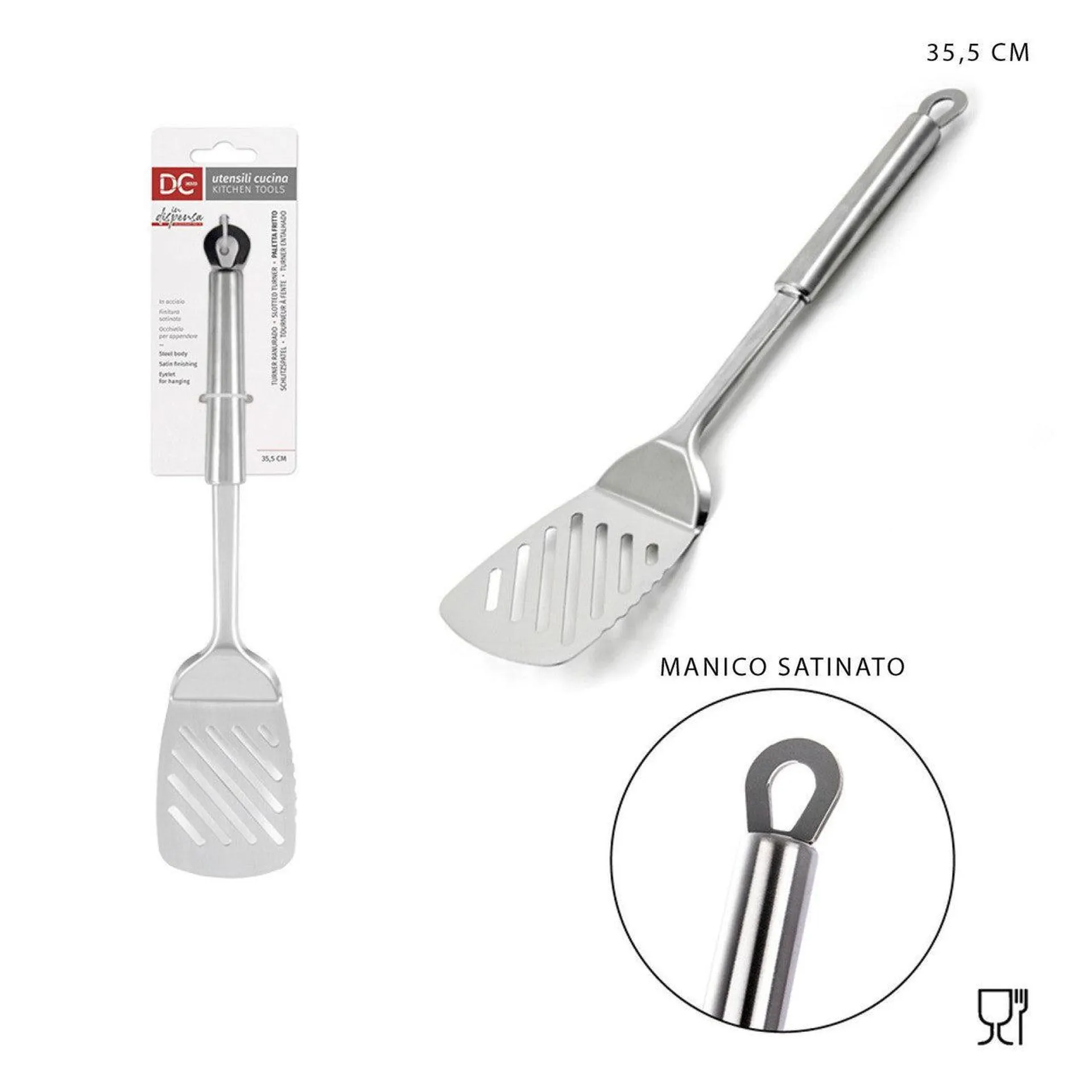 Dc Satin Steel Fried Palette 35.5X7.5Cm