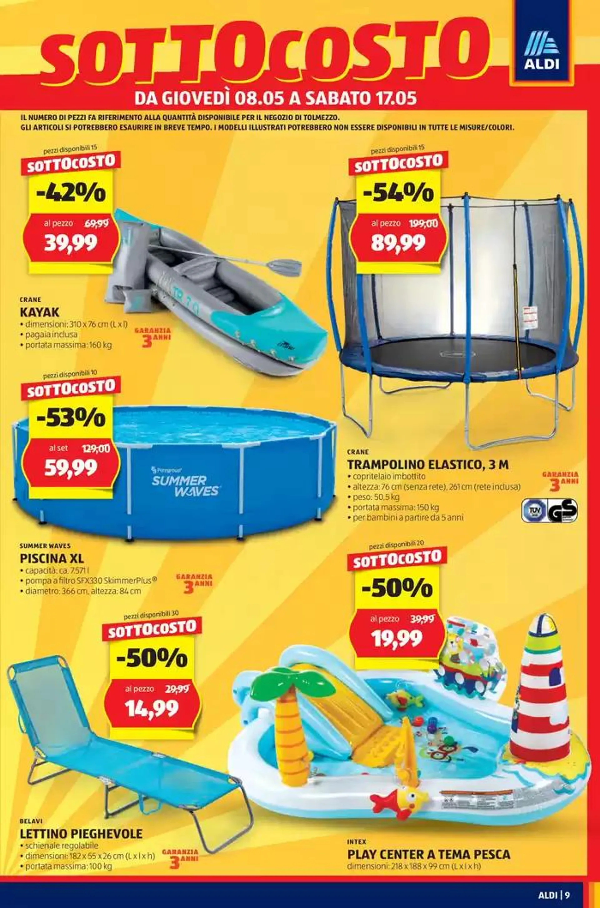 Nuova apertura SOTTOCOSTO da 8 maggio a 17 maggio di 2025 - Pagina del volantino 9