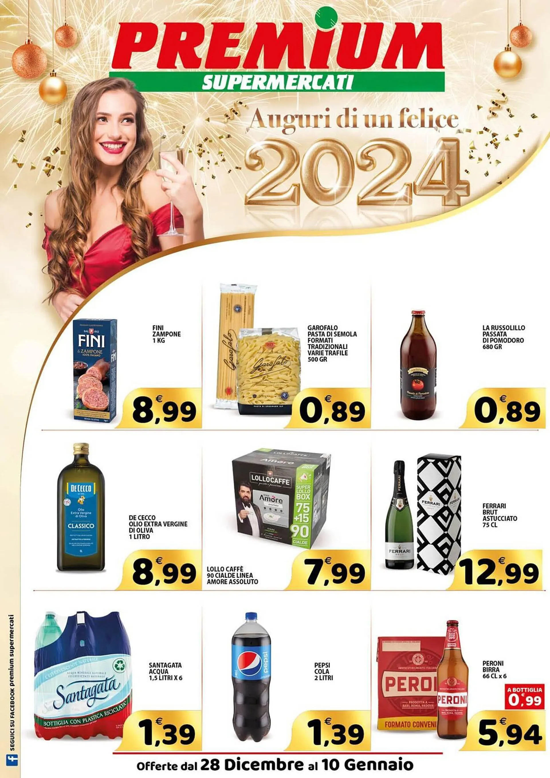 Volantino Premium Supermercati da 28 dicembre a 10 gennaio di 2024 - Pagina del volantino 1