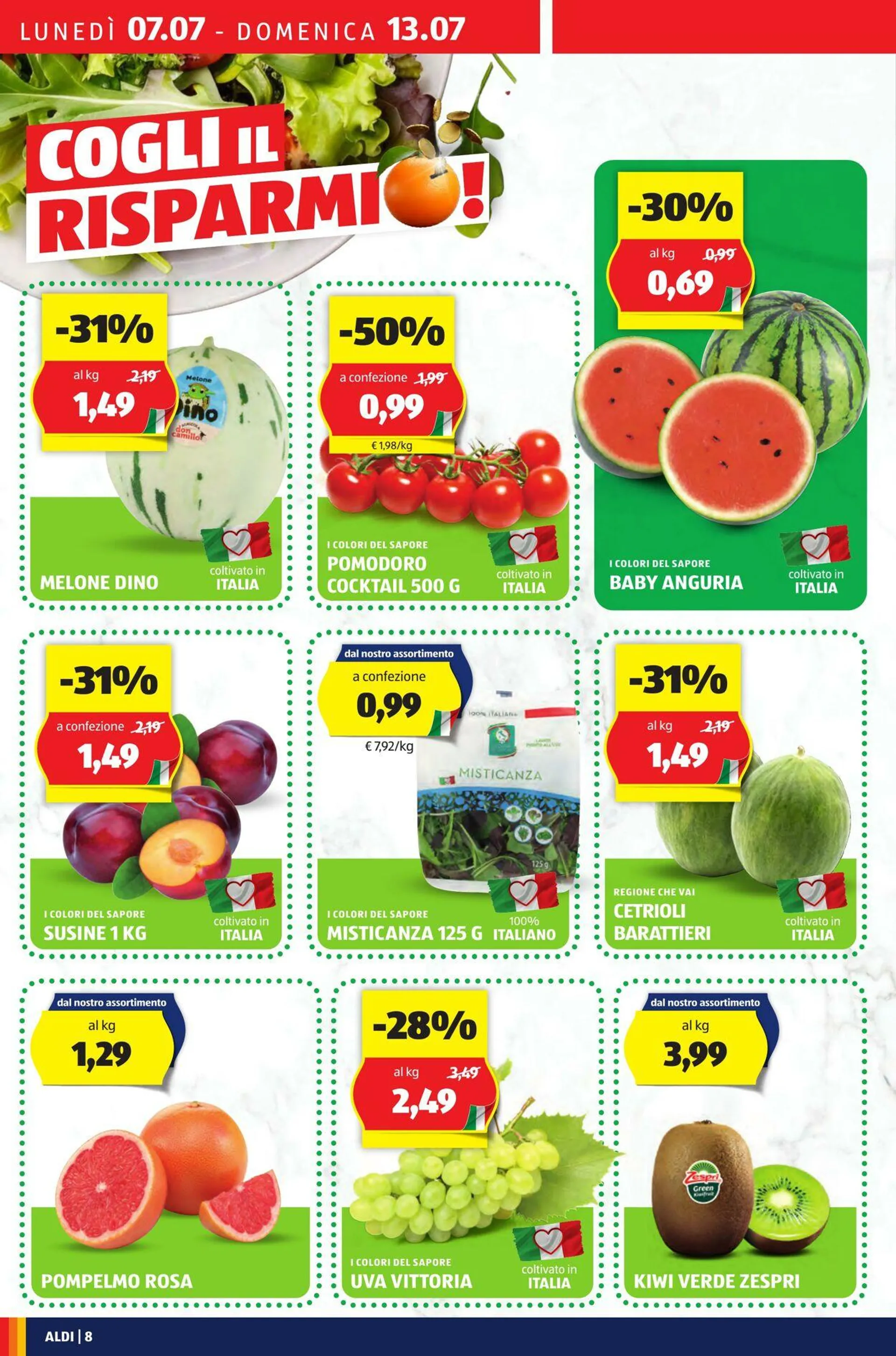 Aldi Volantino attuale da 7 luglio a 13 luglio di 2025 - Pagina del volantino 8