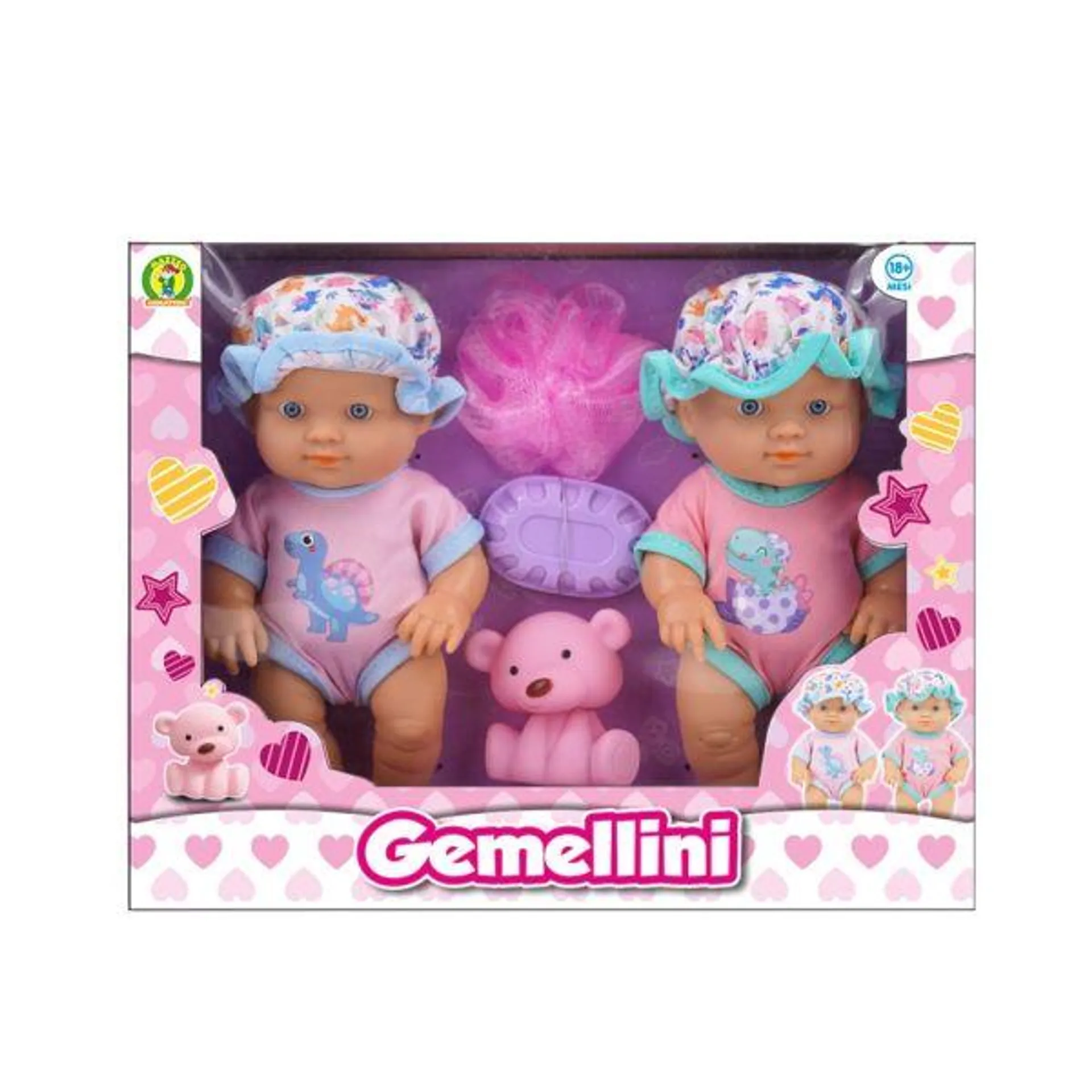 Set bambole gemelli con accessori - Mazzeo Giocattoli