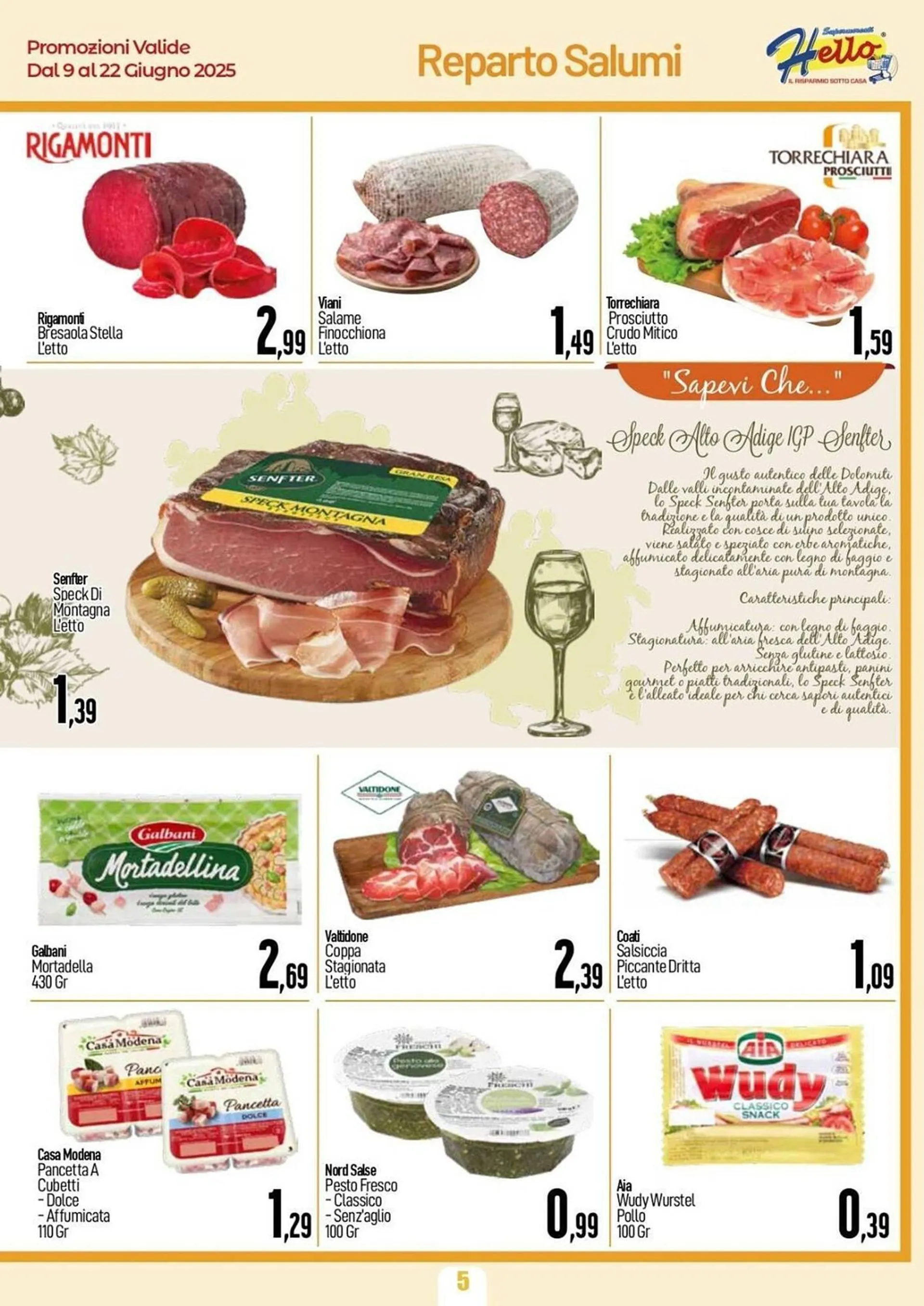 Volantino Hello Supermercati da 9 giugno a 22 giugno di 2025 - Pagina del volantino 5