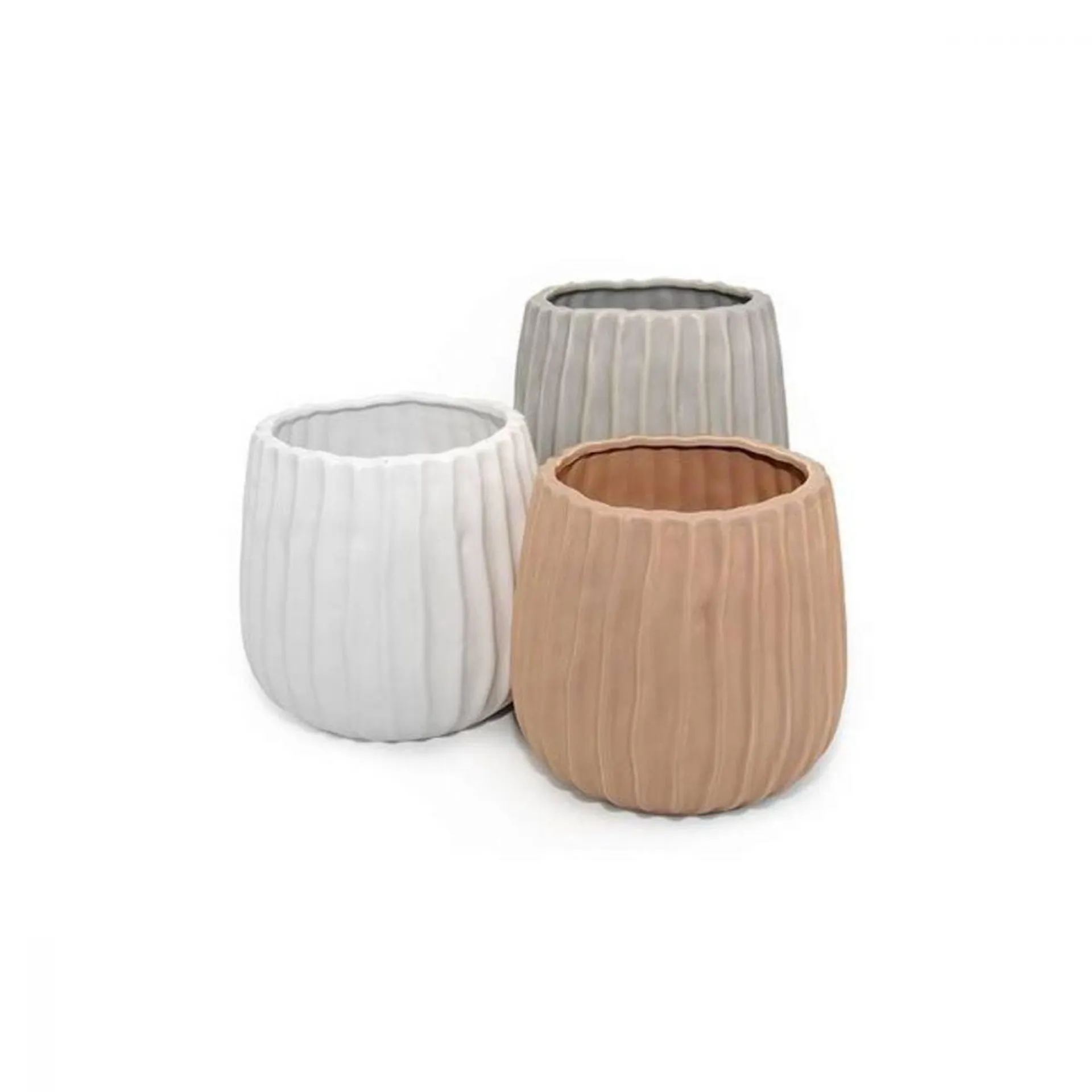 DECOR CASA Vaso Tagliato Ceramica Assortito 15x15x14.5 cm