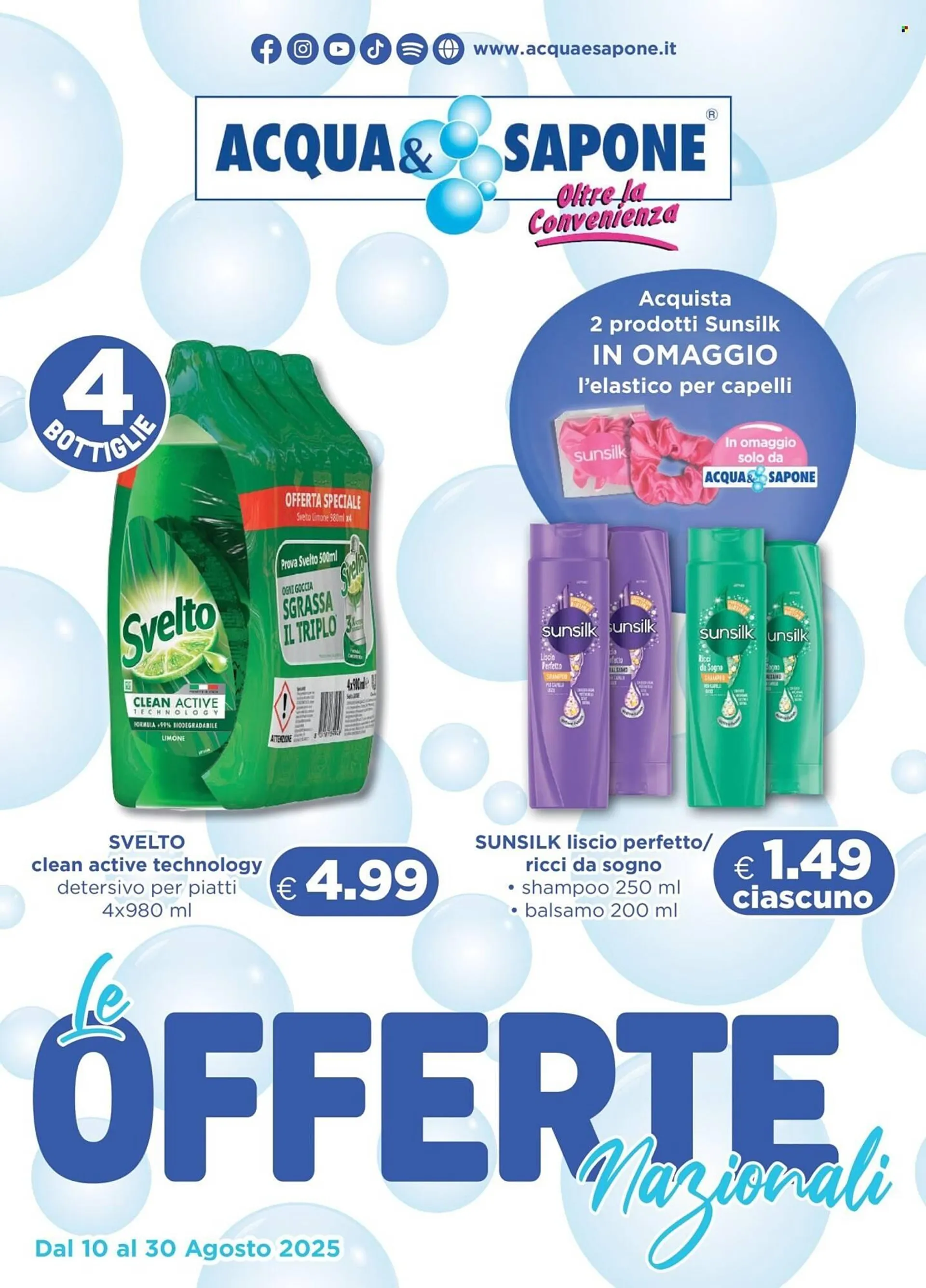 Volantino Acqua & Sapone da 10 agosto a 30 agosto di 2025 - Pagina del volantino 1