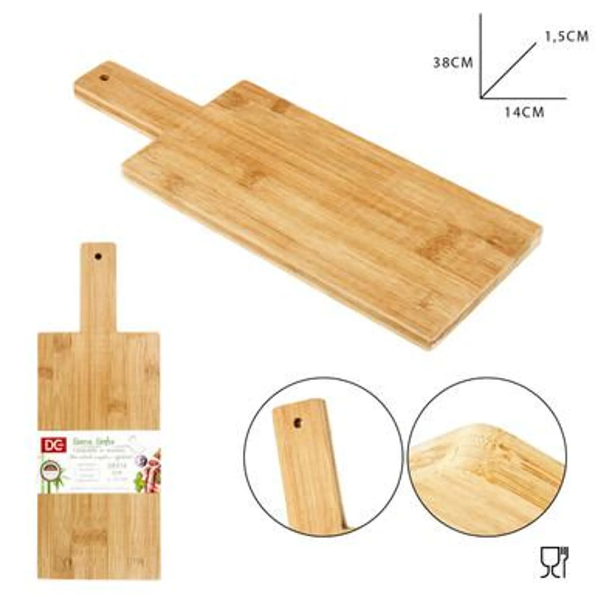 Dc - Tagliere Bamboo 38X14X1.5Cm