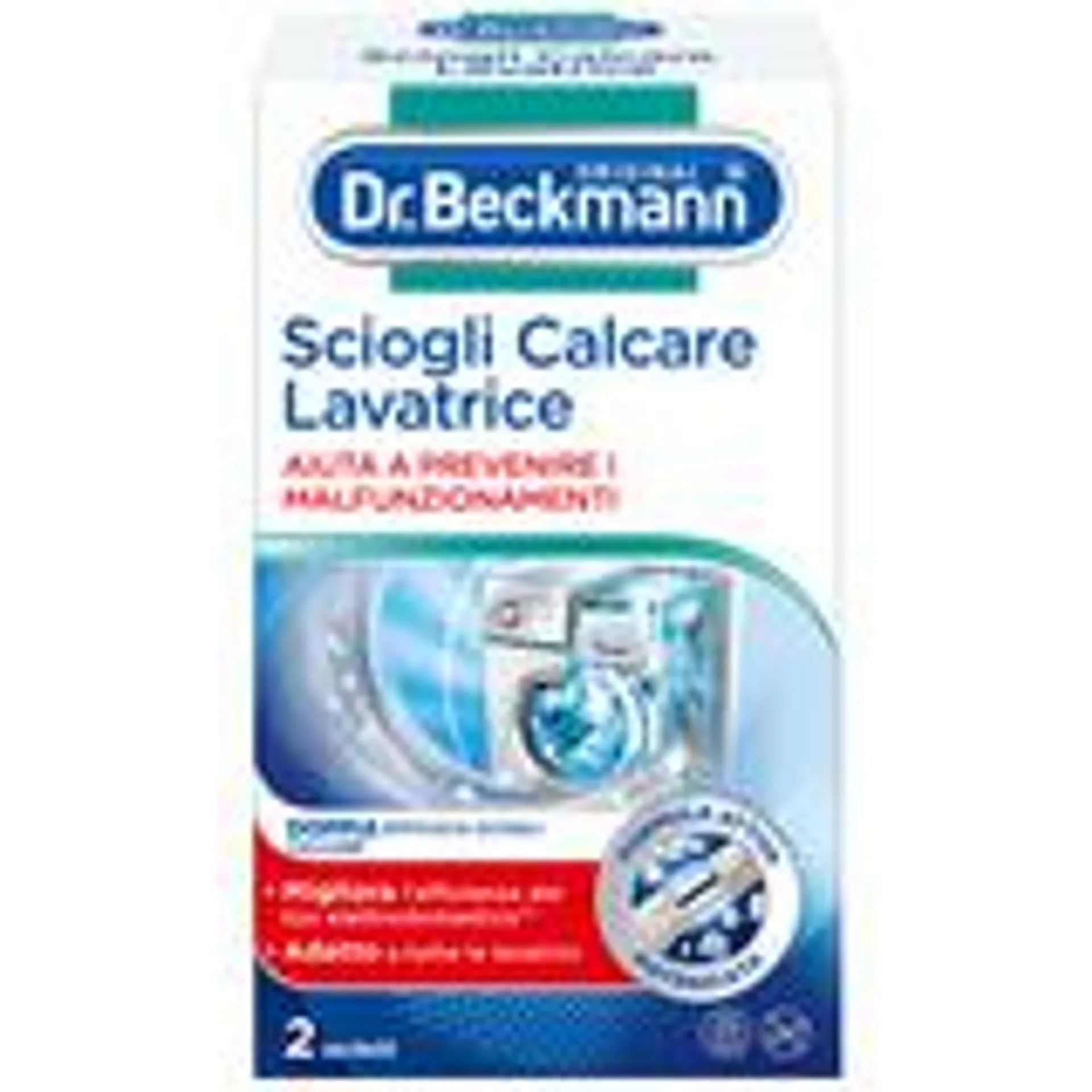 Dr.BECKMANN SCIOGLICALCARE LAVATRICE 2 SACCHETTI da 50 grammi