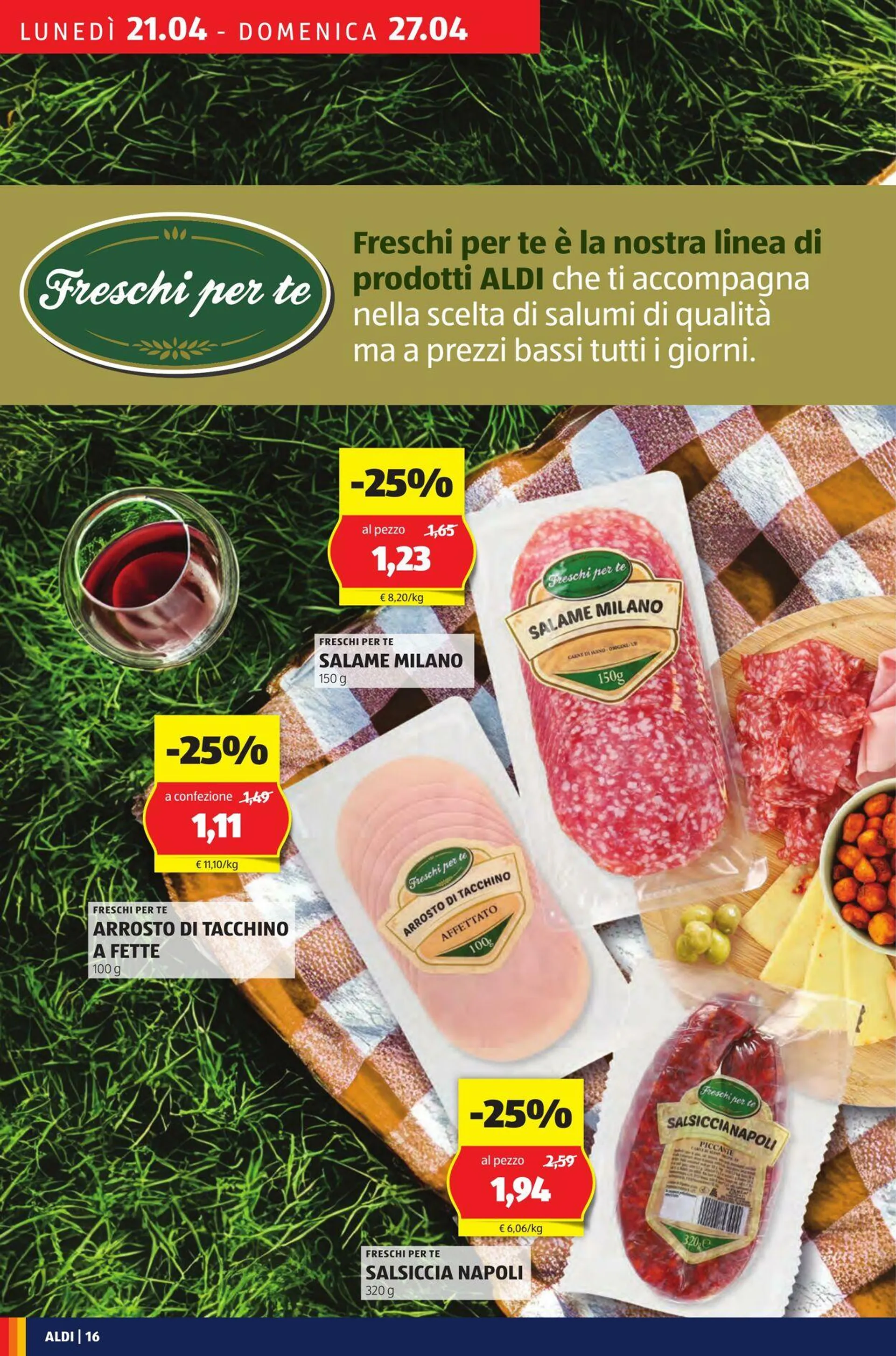Aldi Volantino attuale da 21 aprile a 27 aprile di 2025 - Pagina del volantino 16