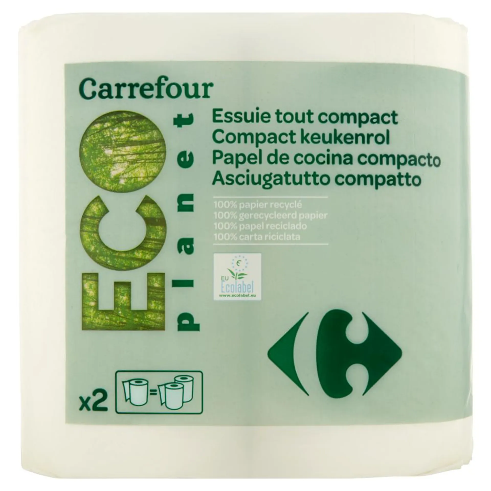 Carrefour Eco planet Asciugatutto compatto 2 pz