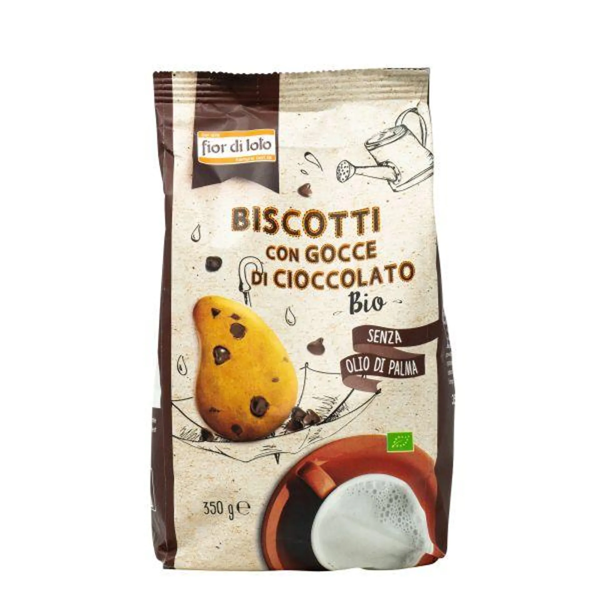 Biscotti Con Gocce di Cioccolato Fior di Loto 350 G