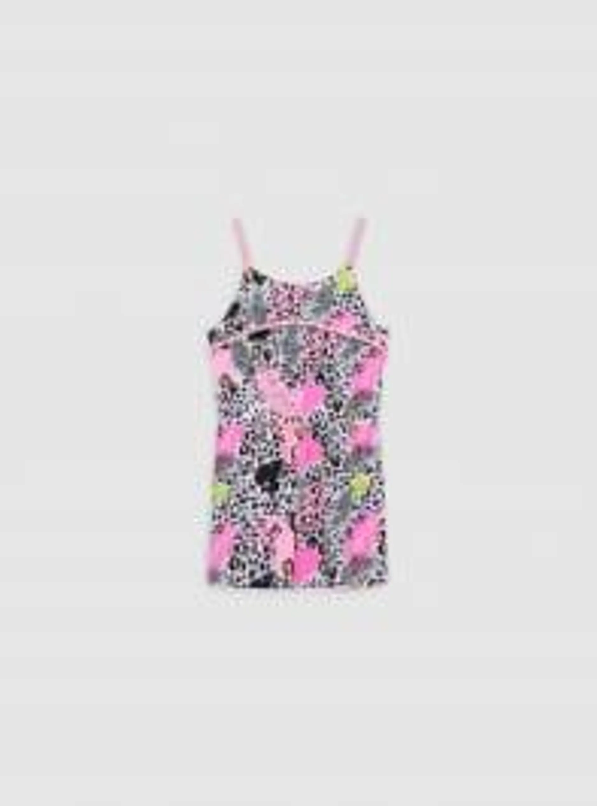 Tutina con stampa jungle animalier Var bianco ottico