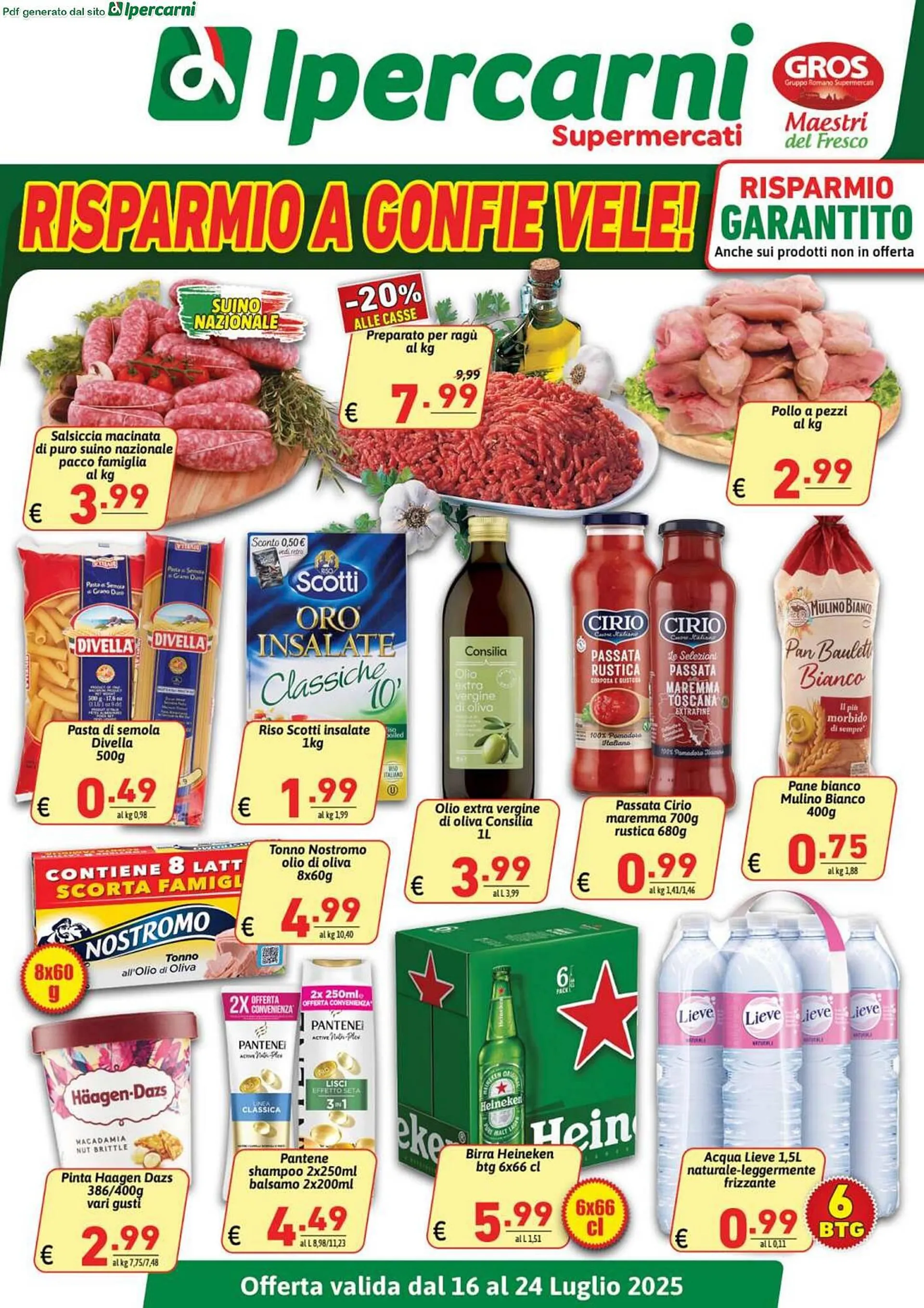 Volantino Ipercarni da 16 luglio a 24 luglio di 2025 - Pagina del volantino 1