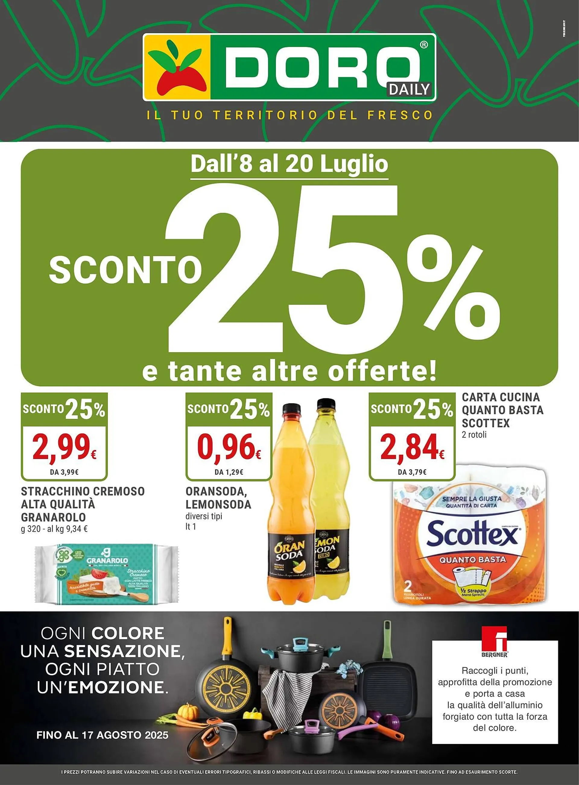 Volantino Doro Supermercati da 8 luglio a 20 luglio di 2025 - Pagina del volantino 1