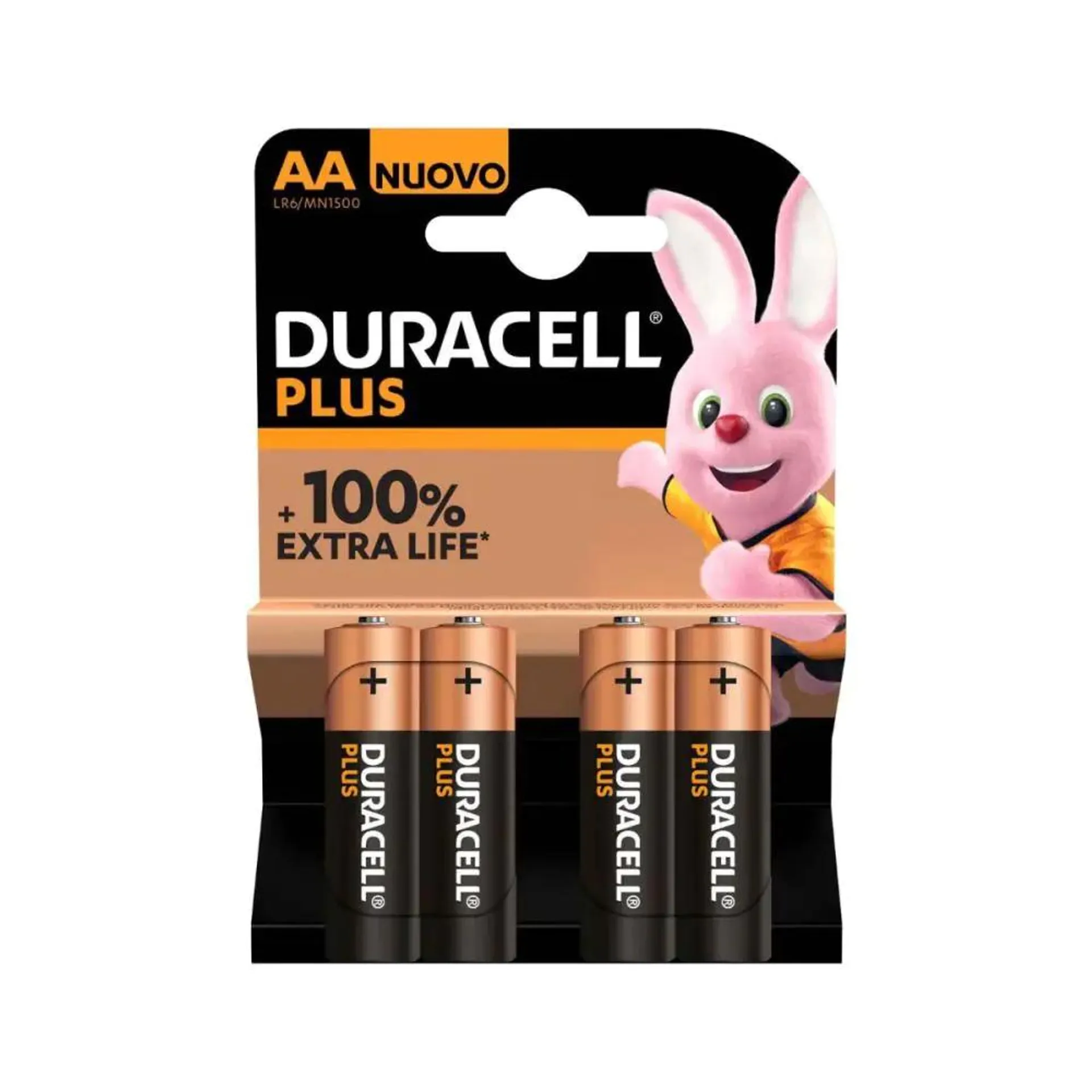 Duracell Plus 4 pile Stilo AA 1.5V