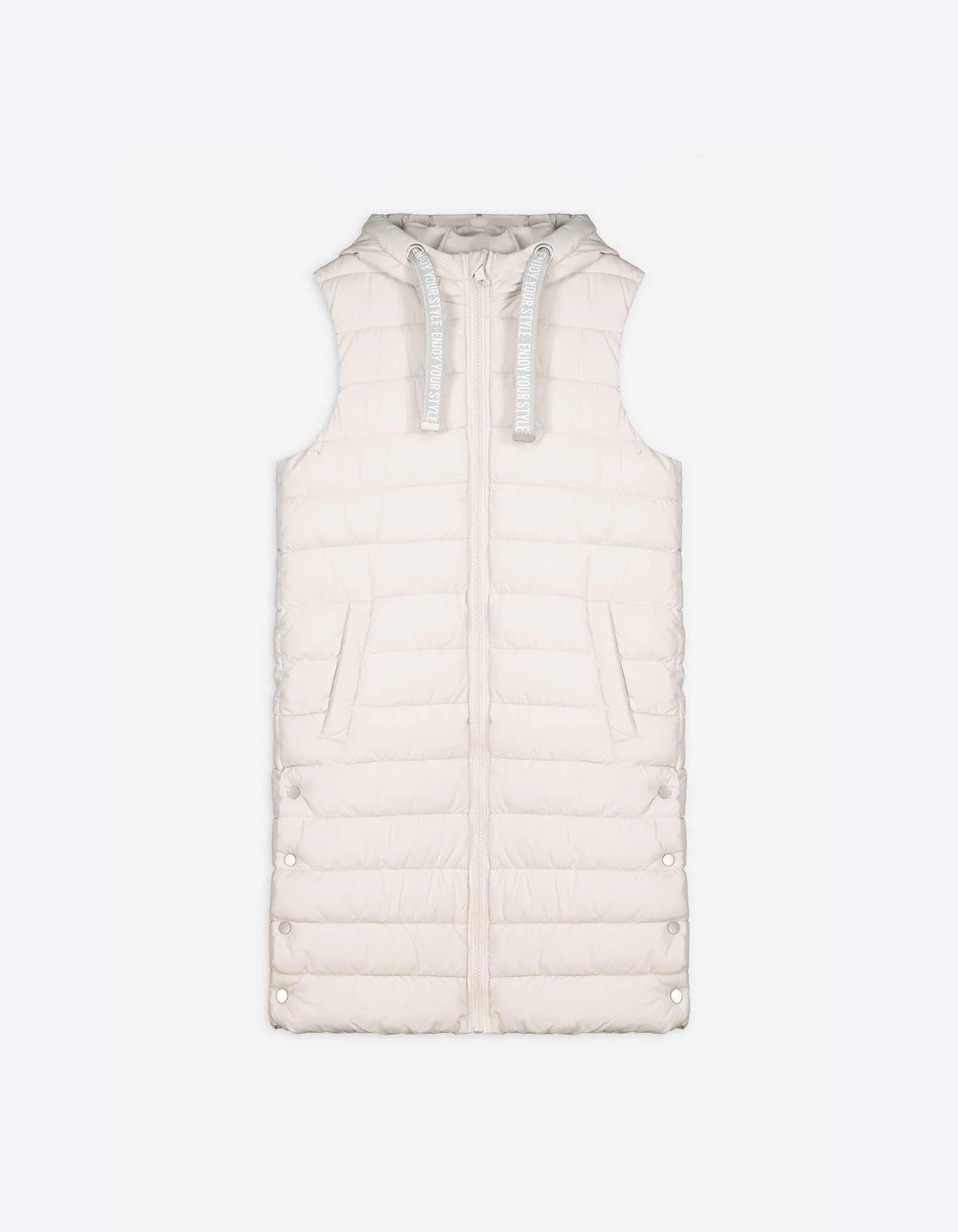 Gilet lungo - Spacco laterale - bianco