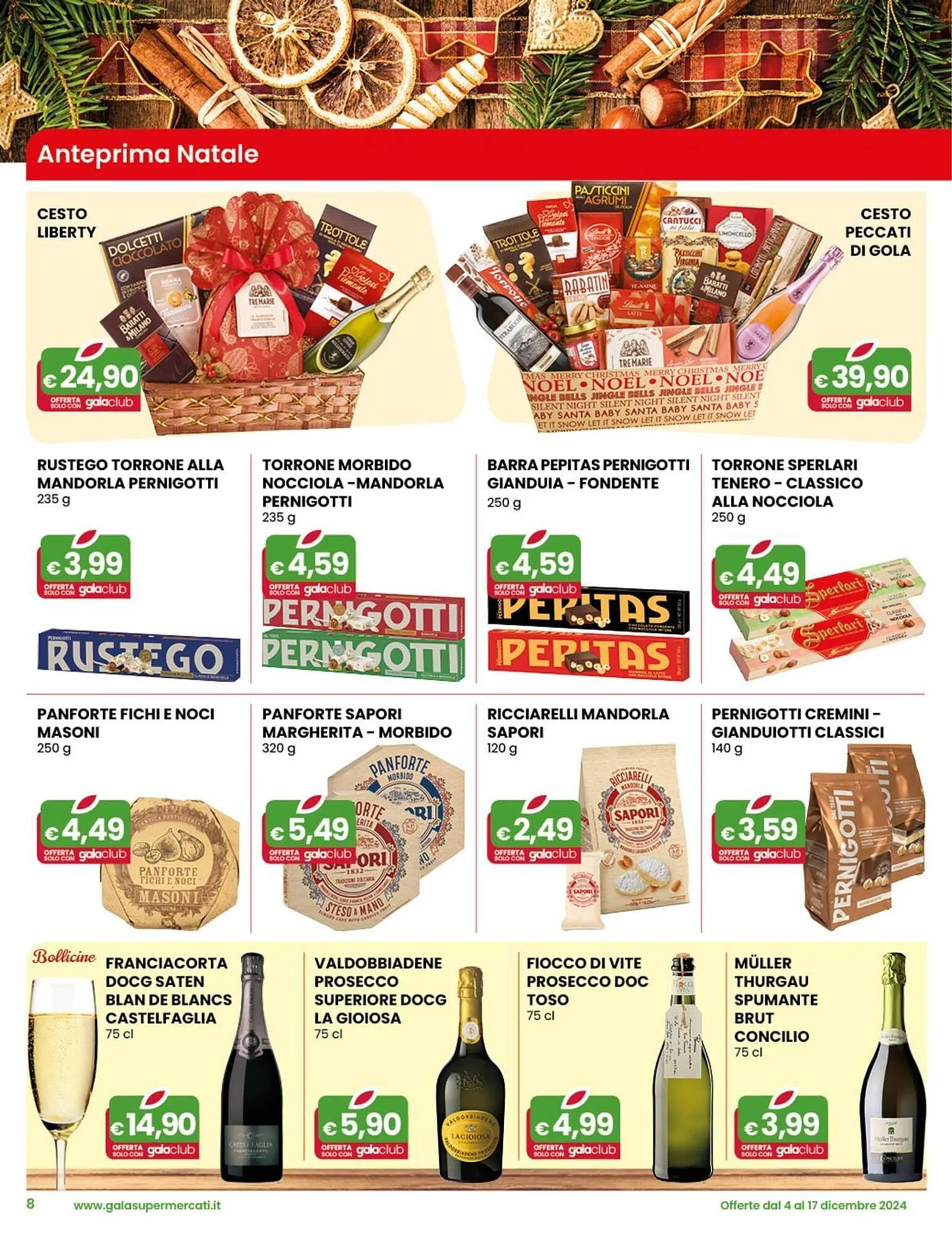 Volantino Gala Supermercati da 4 dicembre a 17 dicembre di 2024 - Pagina del volantino 8