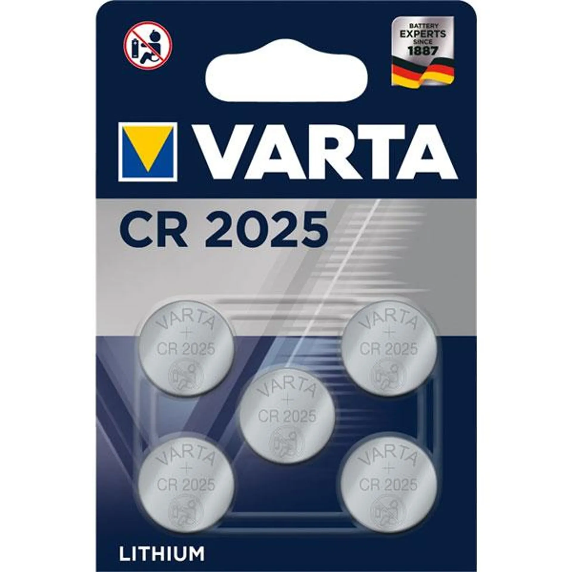 Set 5 Batterie al Litio VARTA CR2025 – 3V