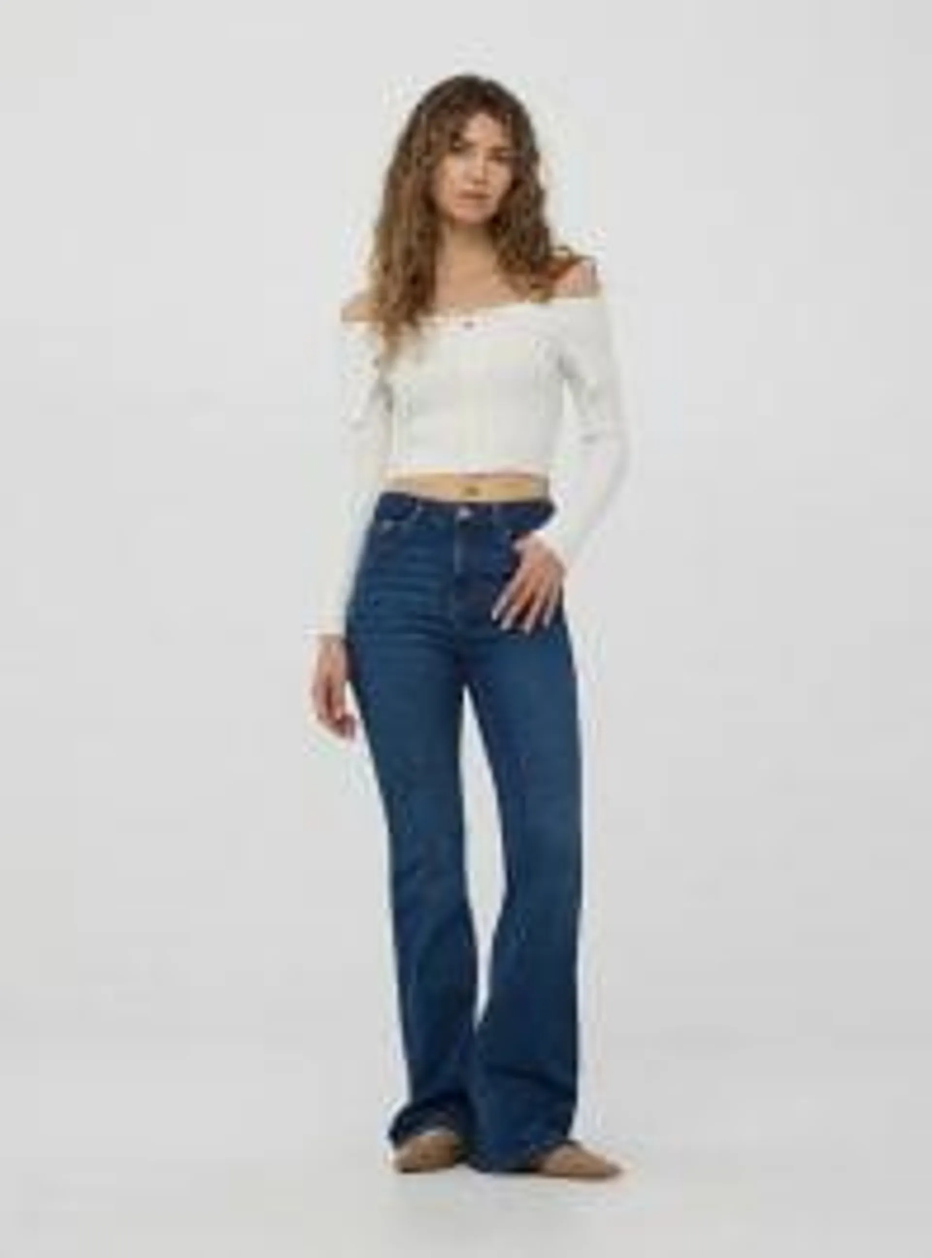 Jeans a zampa Blu denim scuro