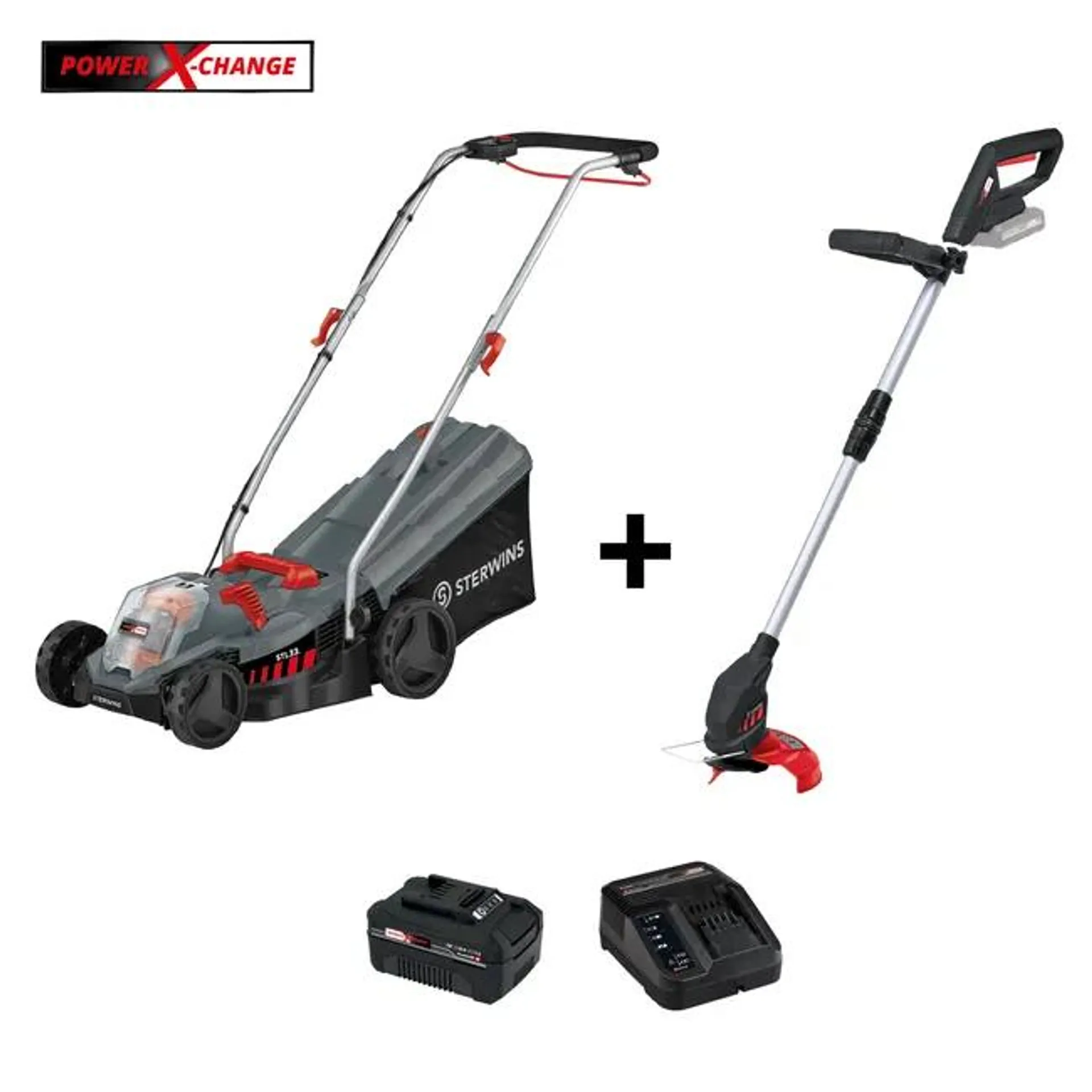 Tagliaerba a batteria a velocità non regolabile STERWINS Powerxchange 18V L 33 cm, 1 batteria inclusa