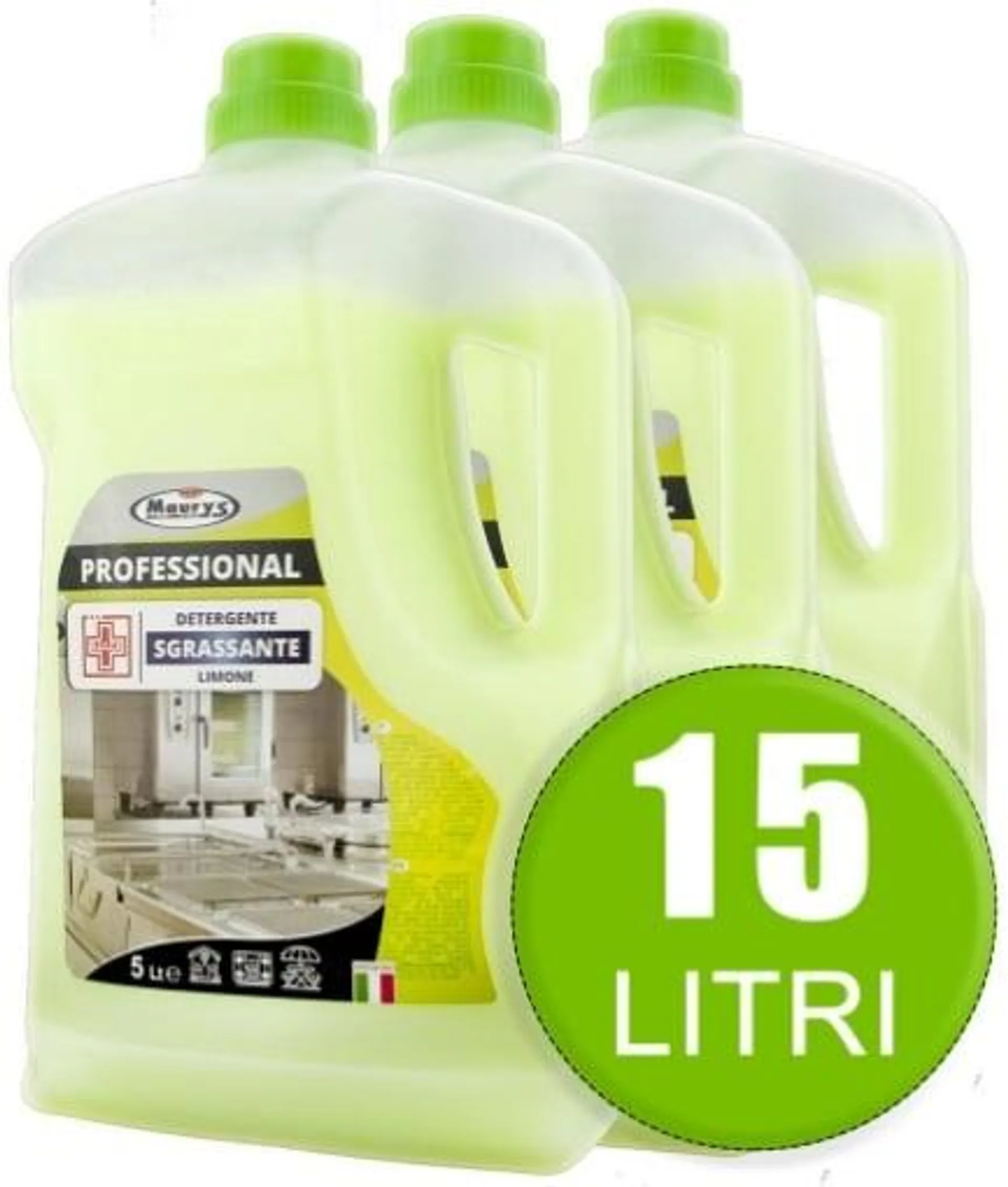 15LT MAURY'S PROFESSIONAL DETERGENTE SGRASSANTE LIMONE IN CONFEZIONE DA 3X5 LT