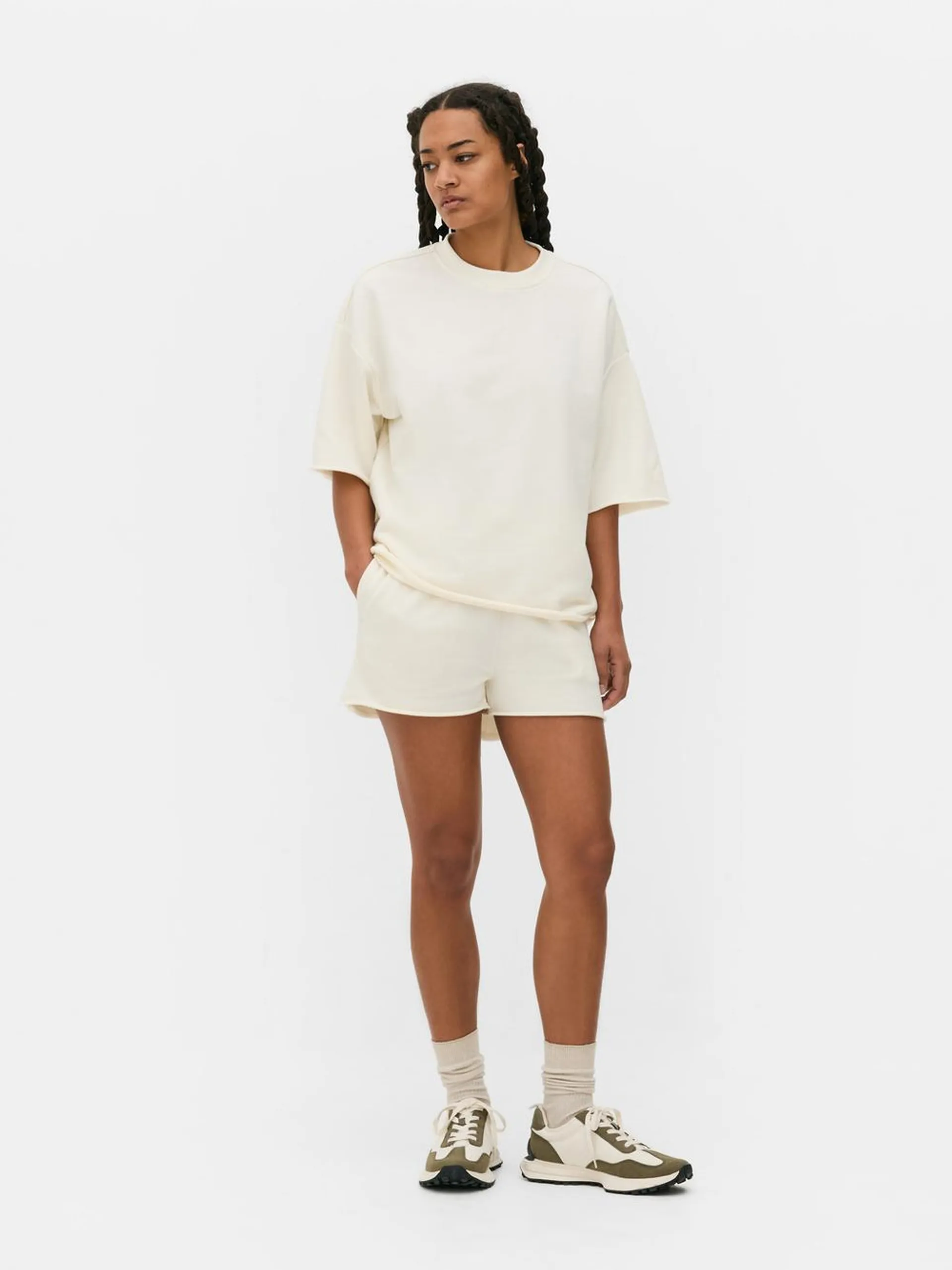 Felpa oversize a maniche corte