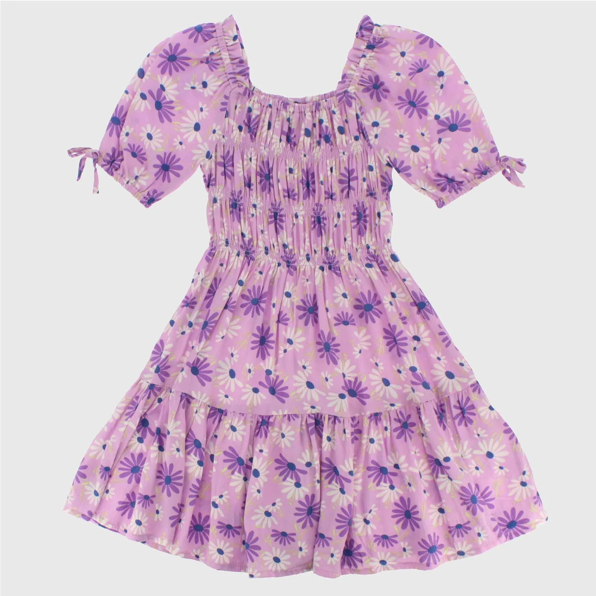 Vestito in crepe di viscosa da Bambina, ROSA