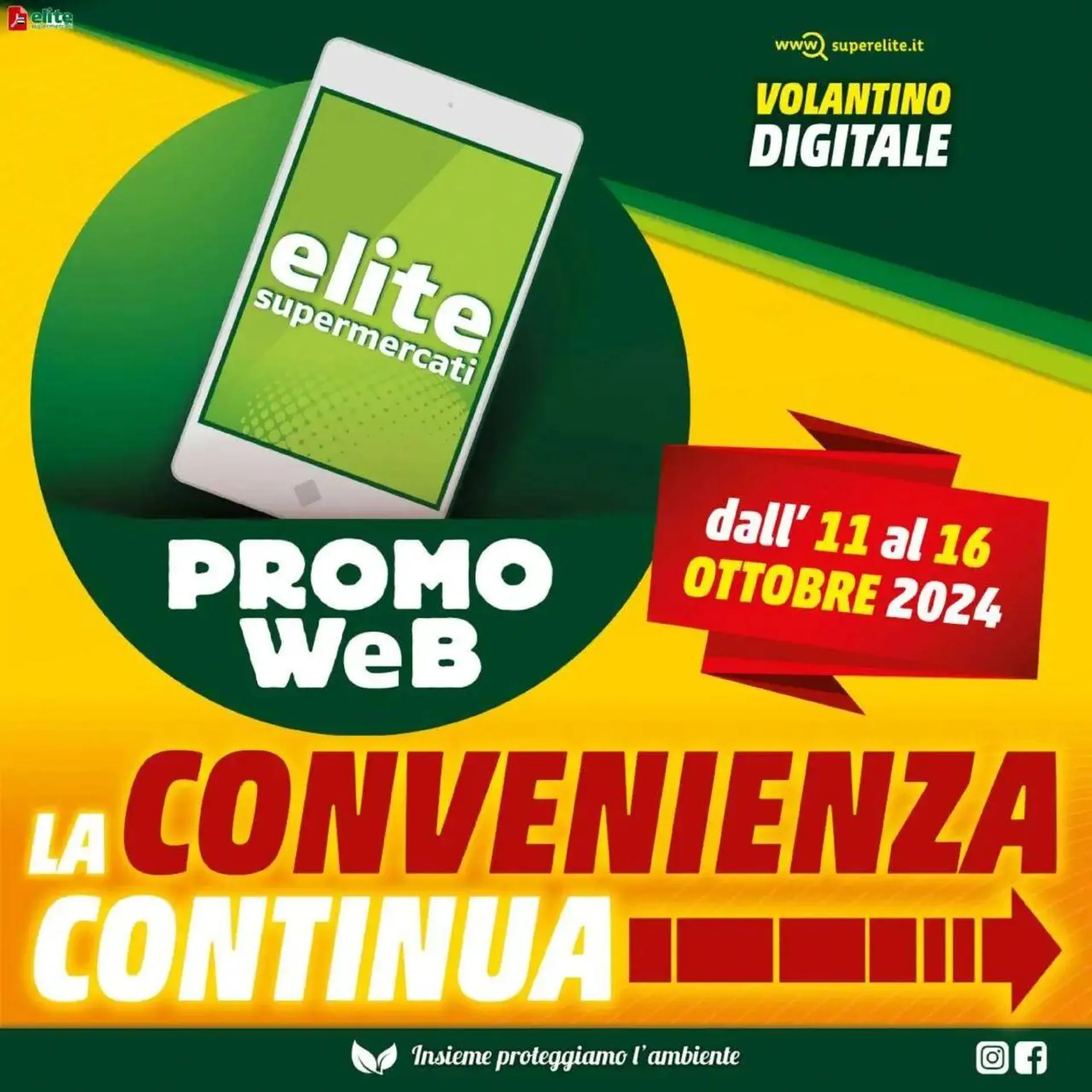 Promo Web - La Convenienza continua Elite Supermercati da 11 ottobre a 16 ottobre di 2024 - Pagina del volantino 1