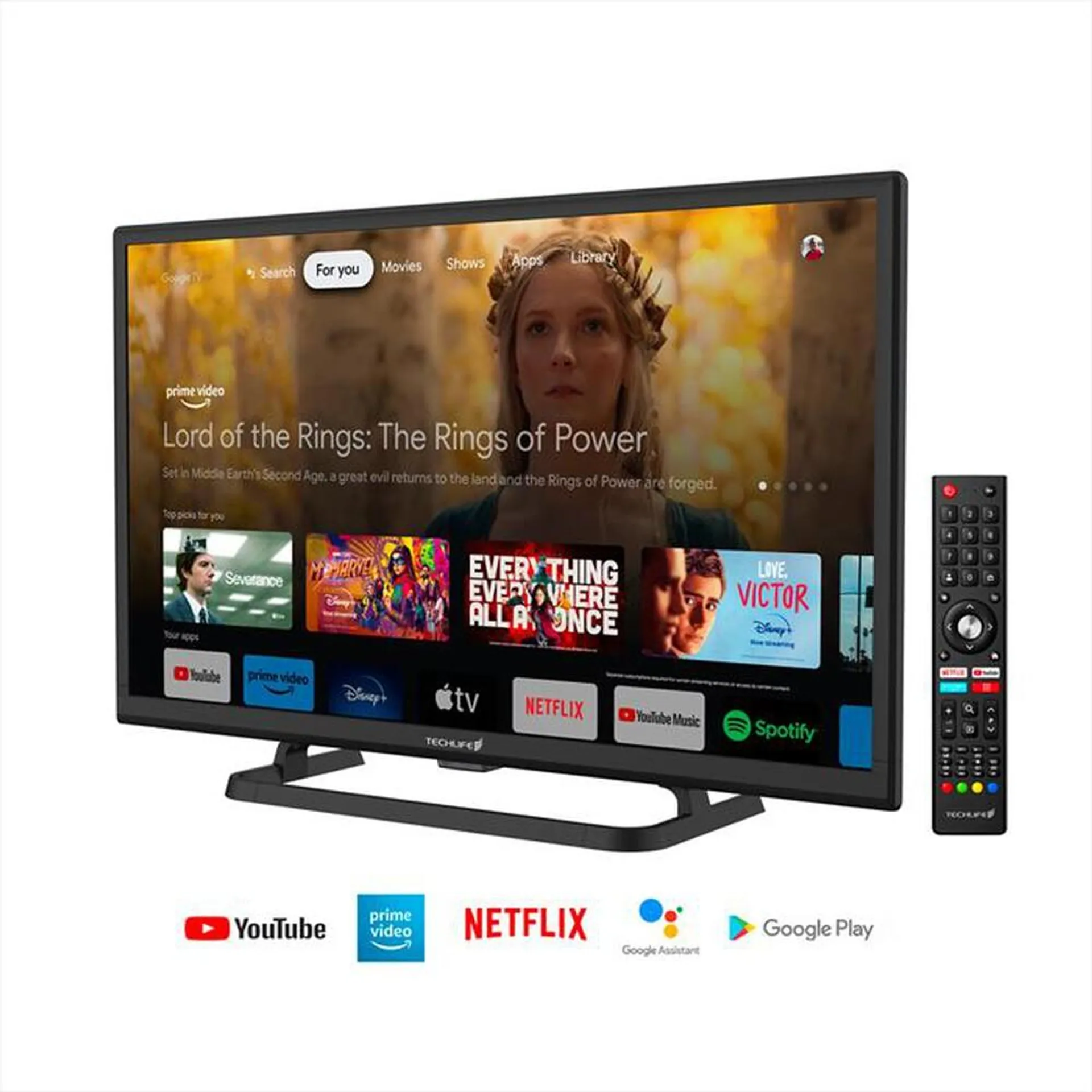 TECHLIFE - Smart TV LED HD READY 24" TE24HG5CGTV-Nero