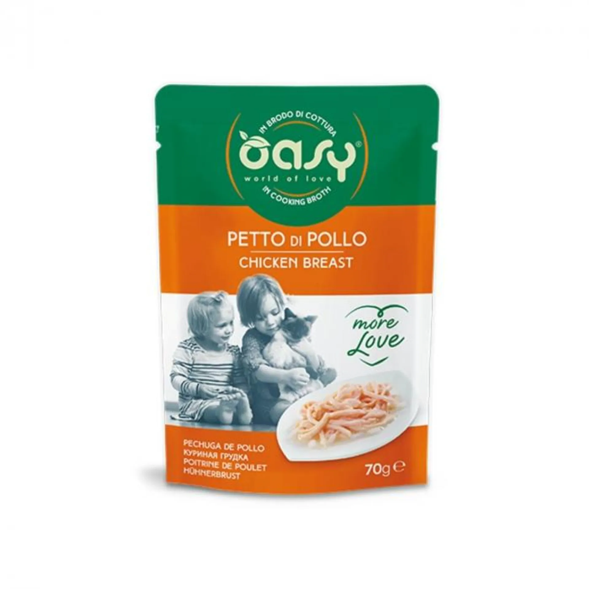 Oasy Cat More Love cibo umido per gatti bustina 70g