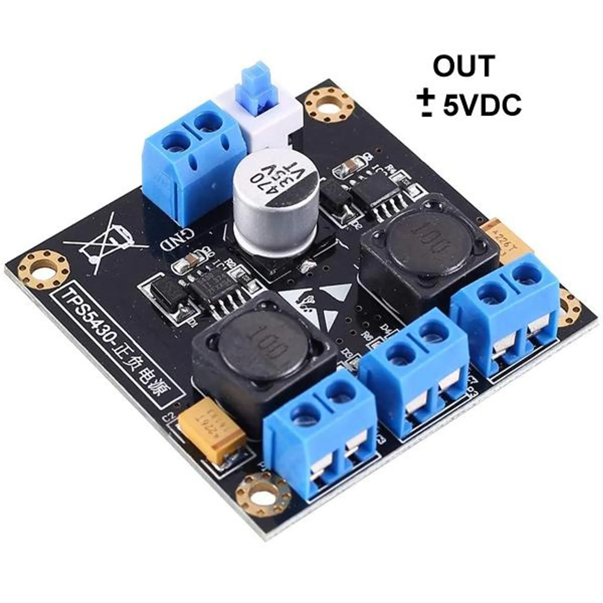 Modulo alimentatore duale IN 13-28V / OUT -5V e +5V