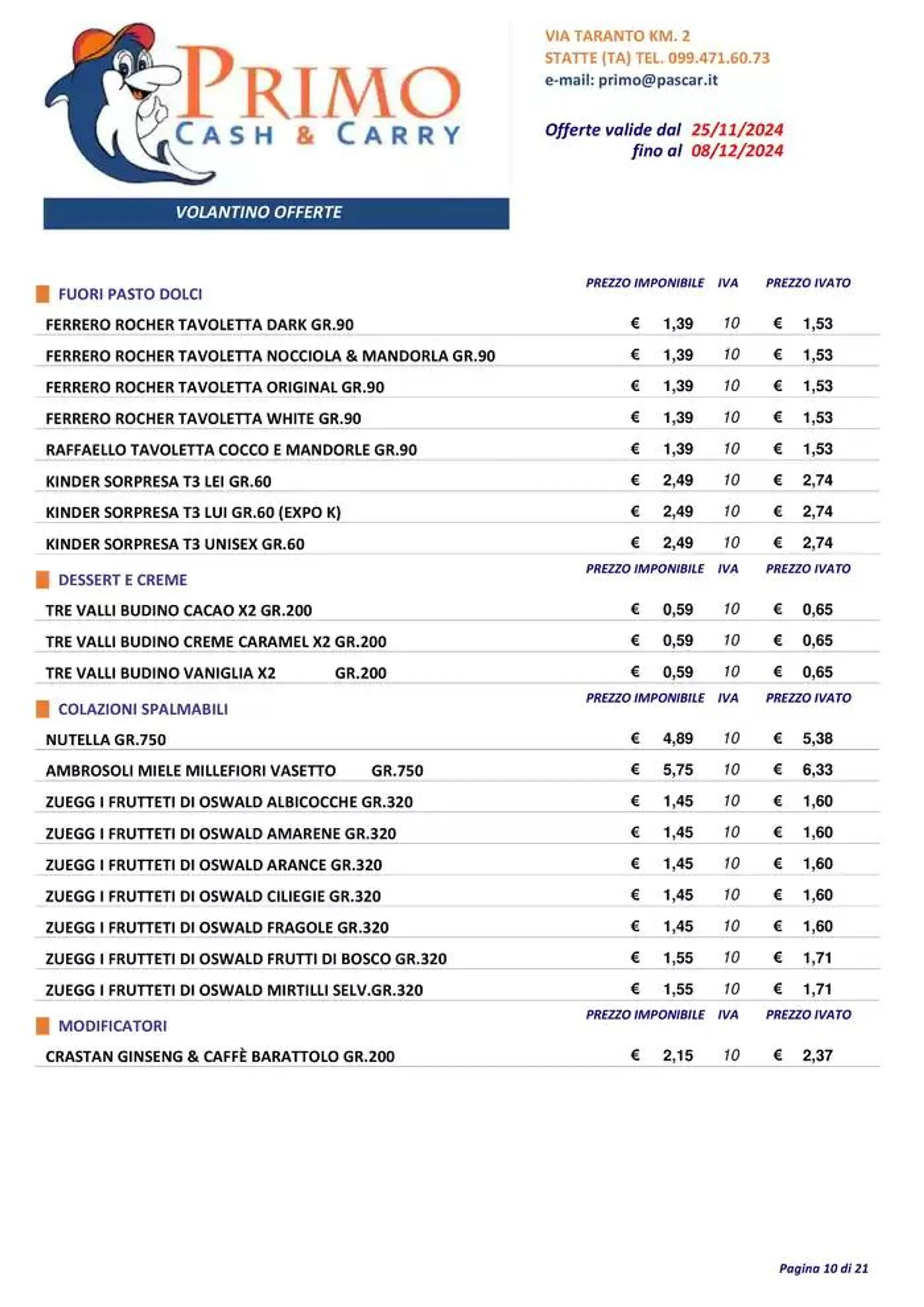 Offerte valide dal 25/11 fino al 08/12 da 27 novembre a 8 dicembre di 2024 - Pagina del volantino 10