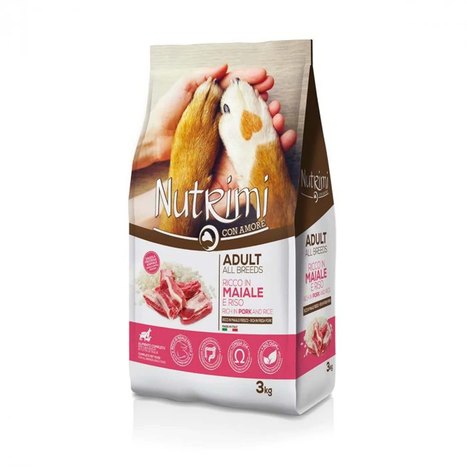 Nutrimi crocchette per cani adulti al maiale 3 kg