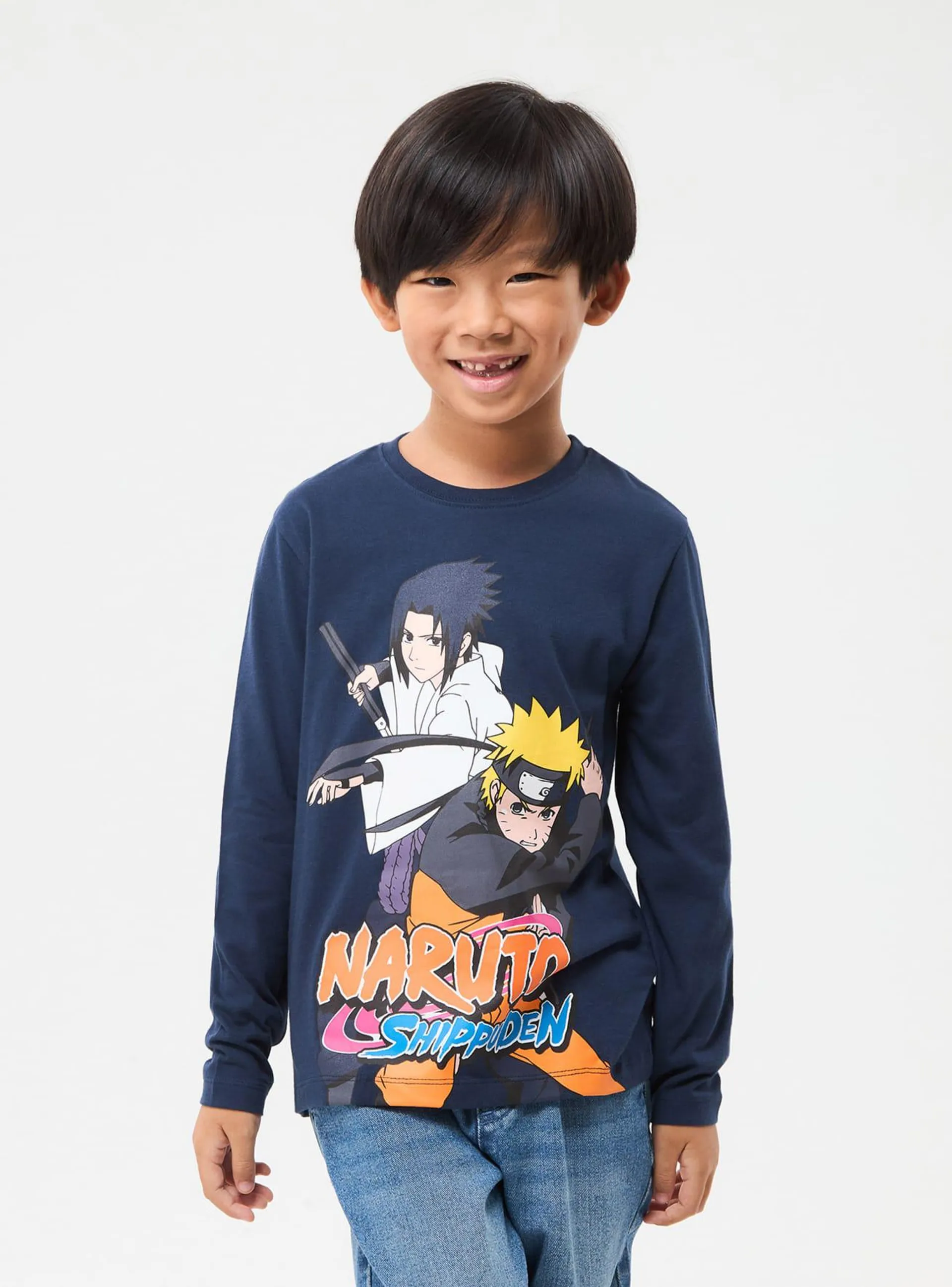 T-shirt girocollo stampa Naruto® Blu navy