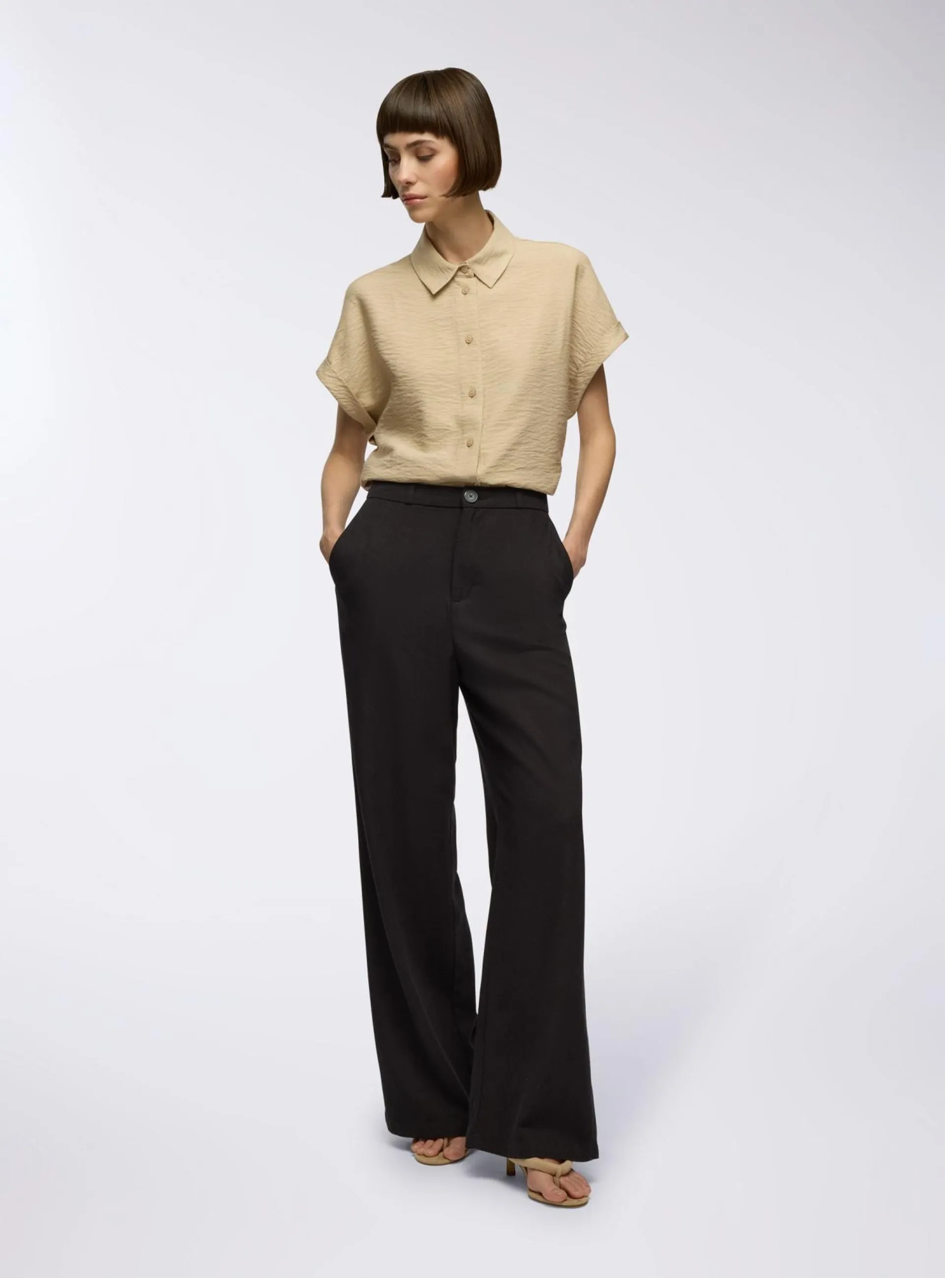 Pantaloni dad fits Nero