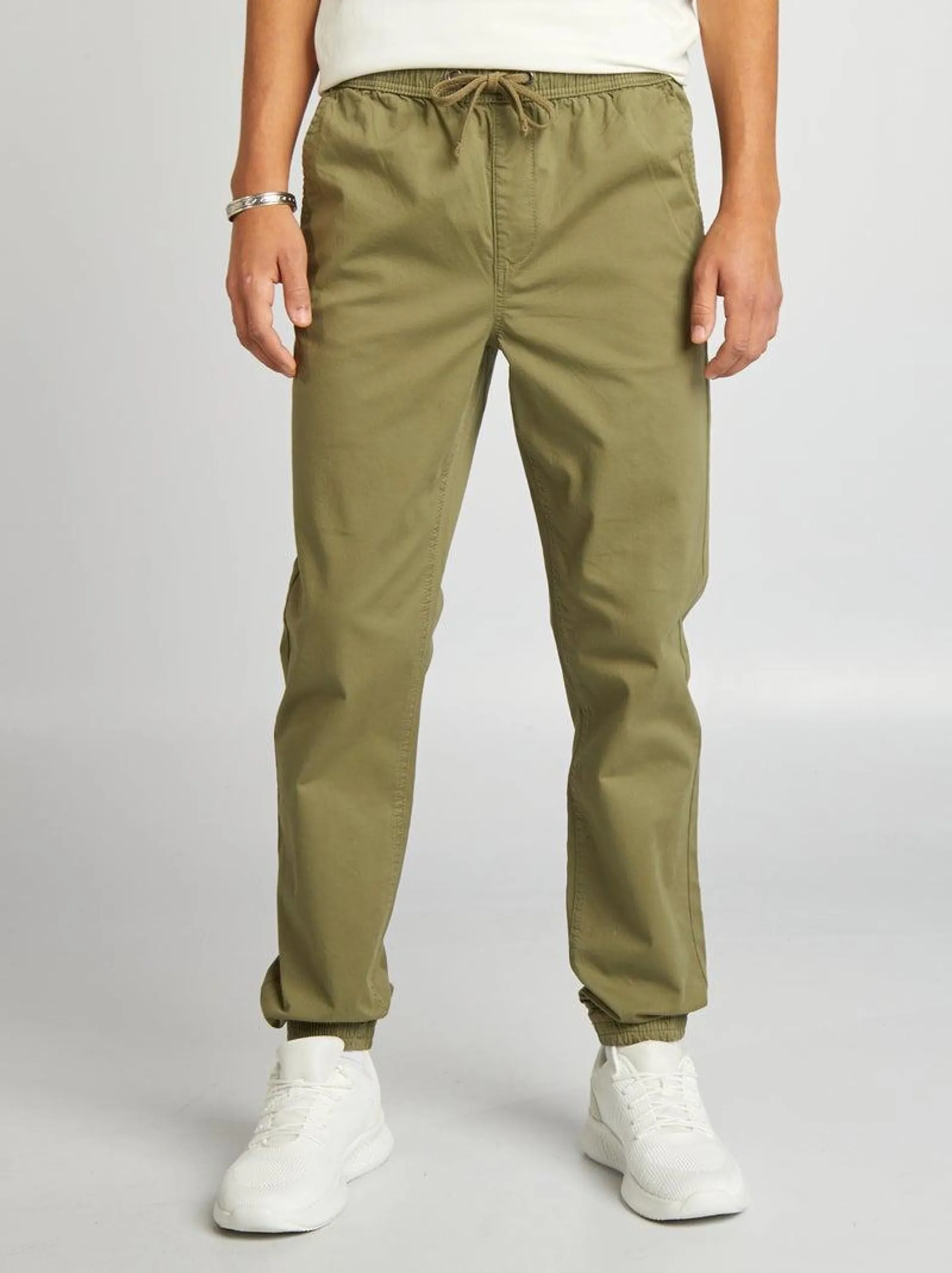 Pantaloni stile 'joggers' - VERDE