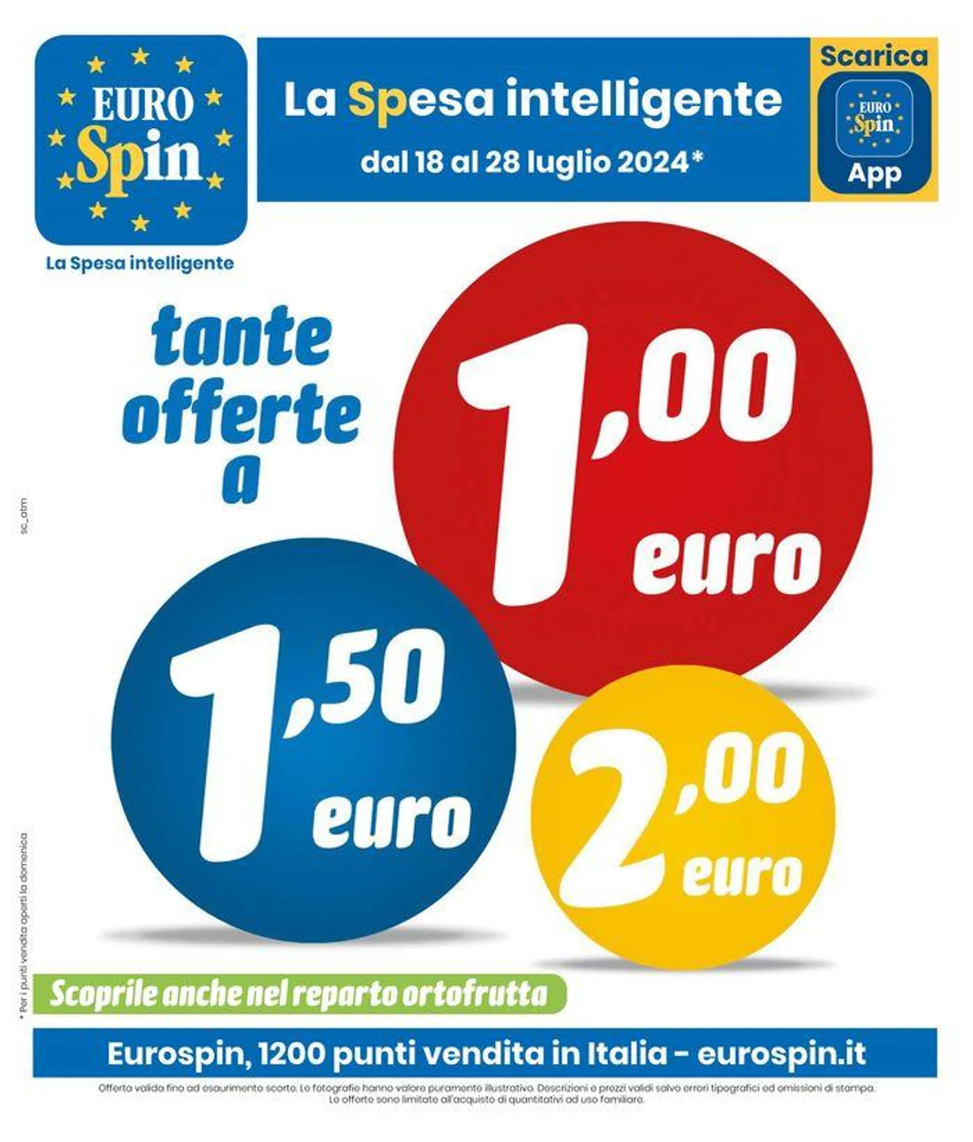 Tante offerte a 1,00€-1,50€-2,00€ da 18 luglio a 28 luglio di 2024 - Pagina del volantino 1