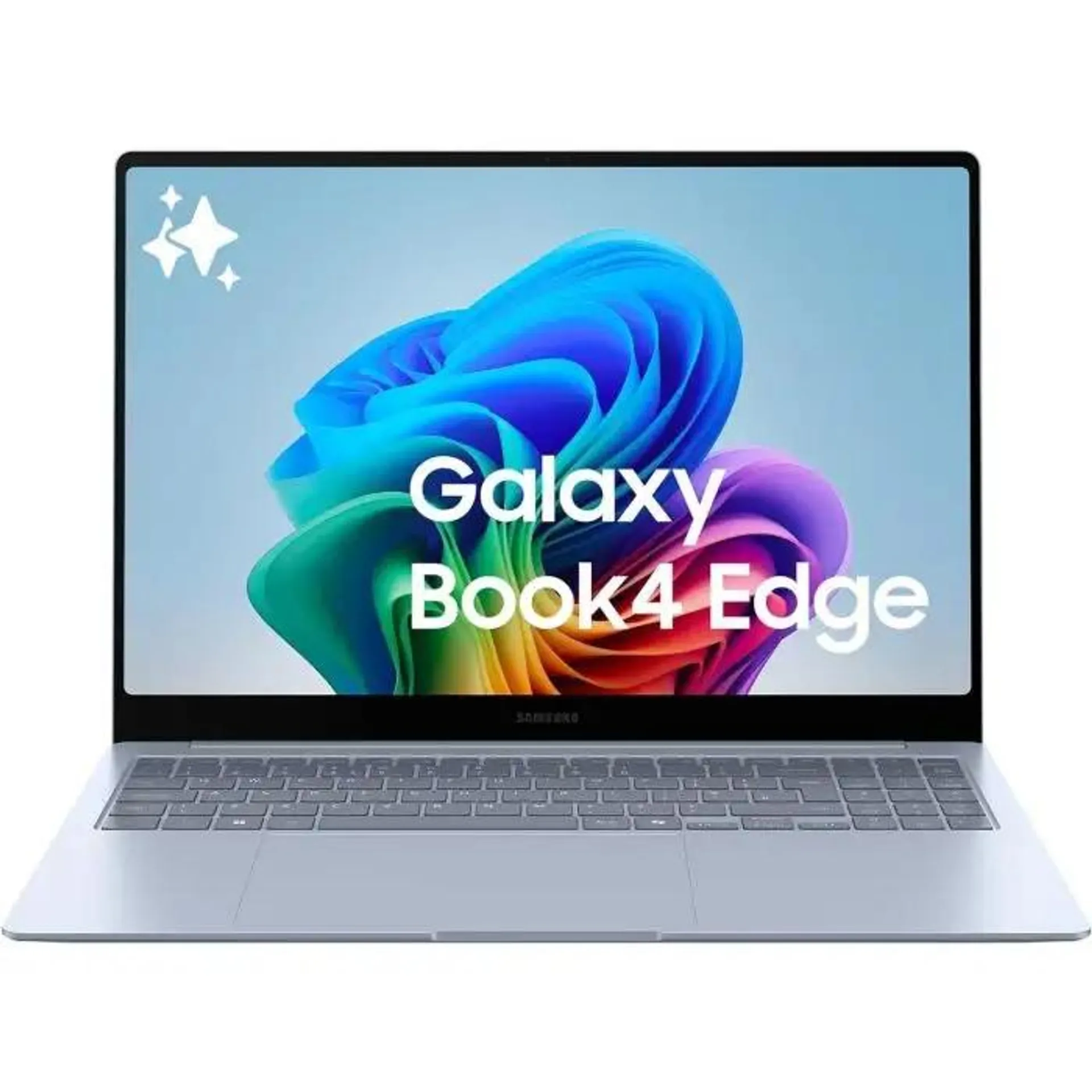 samsung laptop galaxy book4 edge display 16" wqxga+ amoled touch screen snapdragon elite x1e 16gb ram 512gb ssd windows 11 home sapphire blue