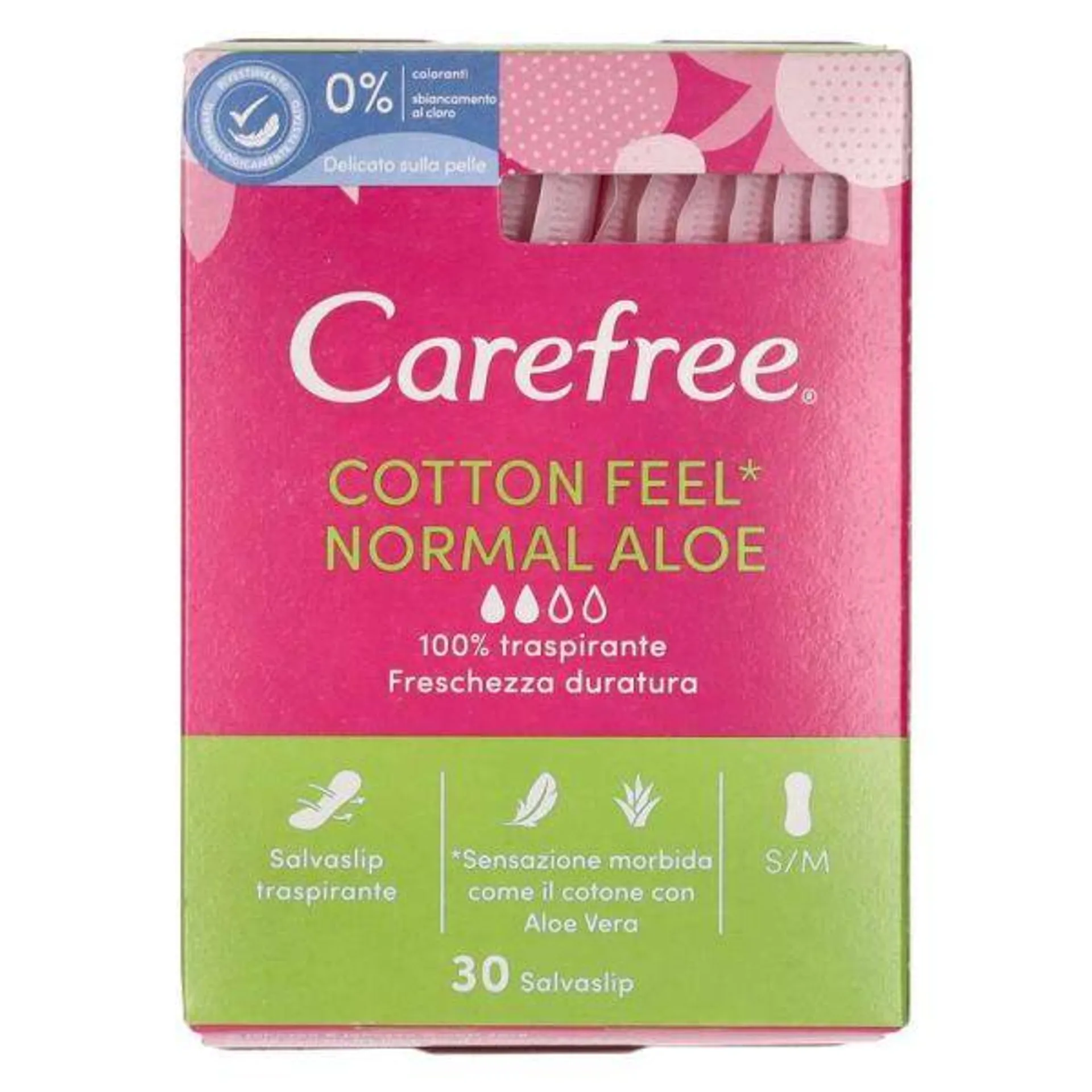 ASSORBENTI SALVASLIP CAREFREE RIPIEGATO ALOE 30PZ