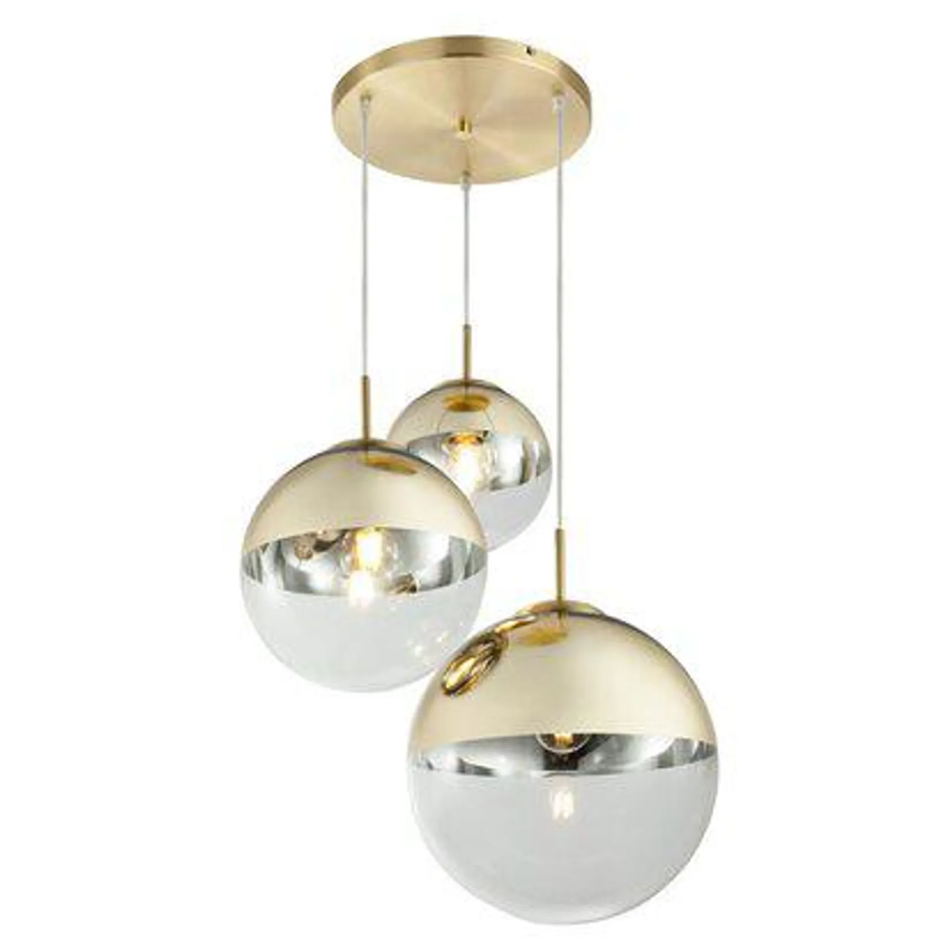 Lampada a sospensione Globo Varus metallo color oro Ø 51 x H 120 cm