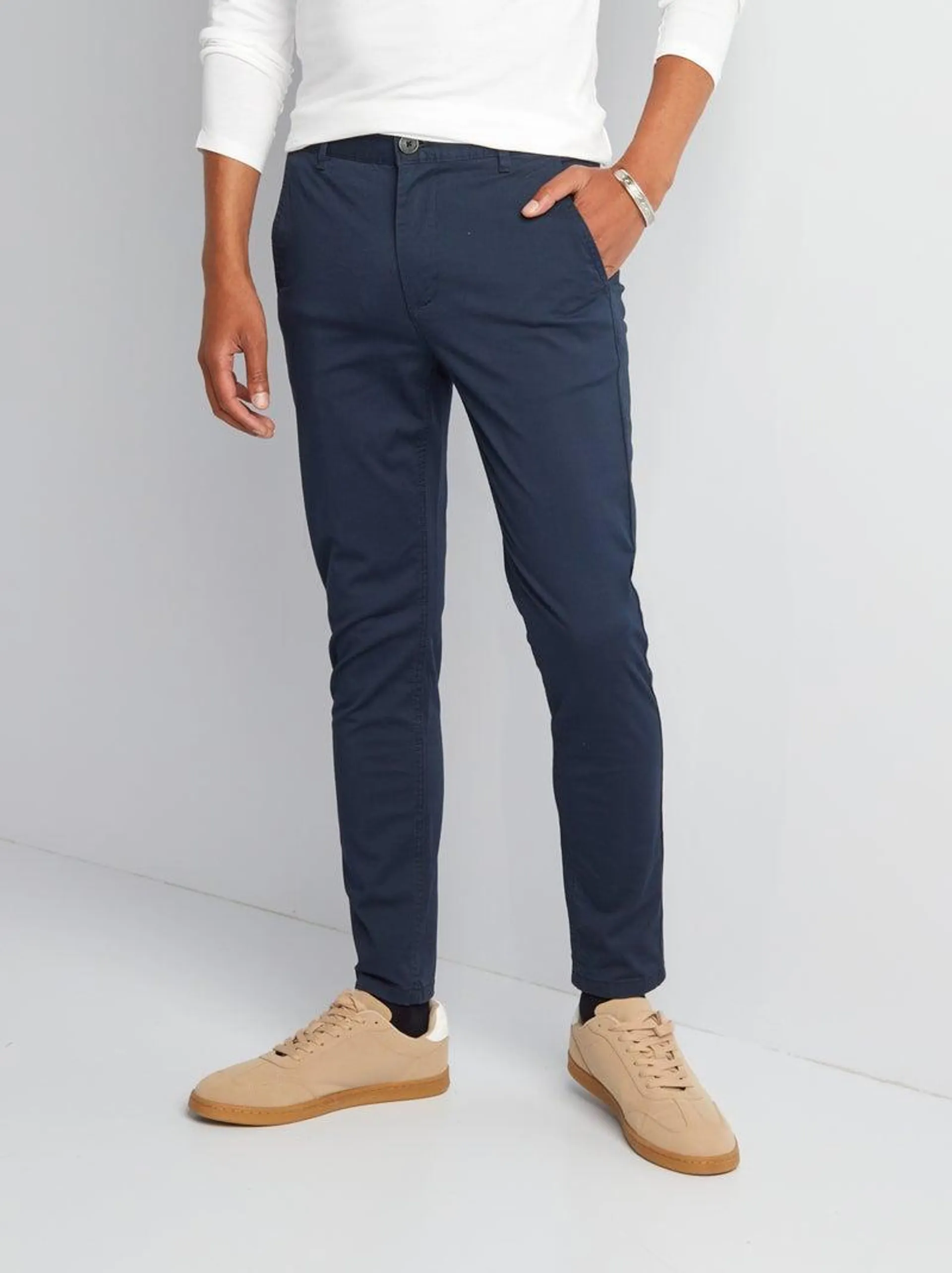 Pantaloni chino slim - L34 - blu