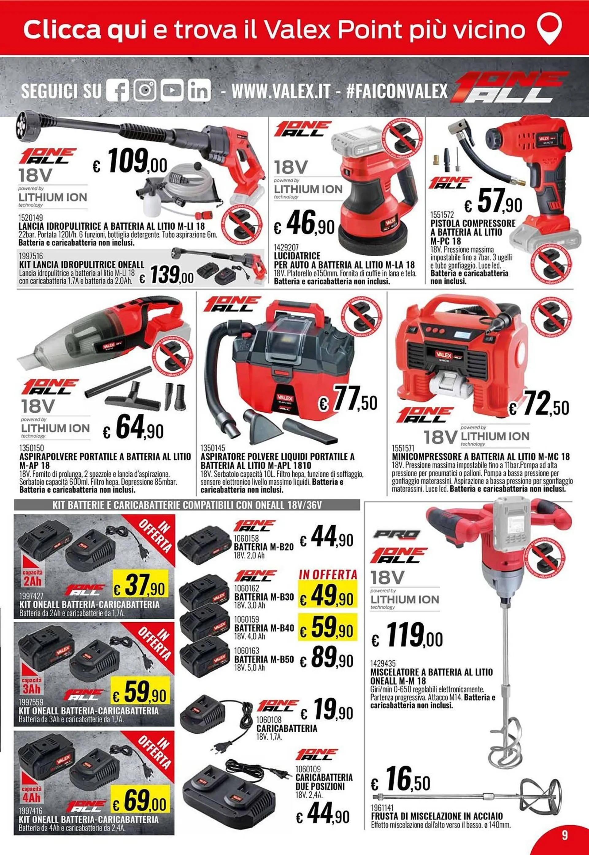 Volantino Valex da 24 settembre a 28 febbraio di 2025 - Pagina del volantino 9